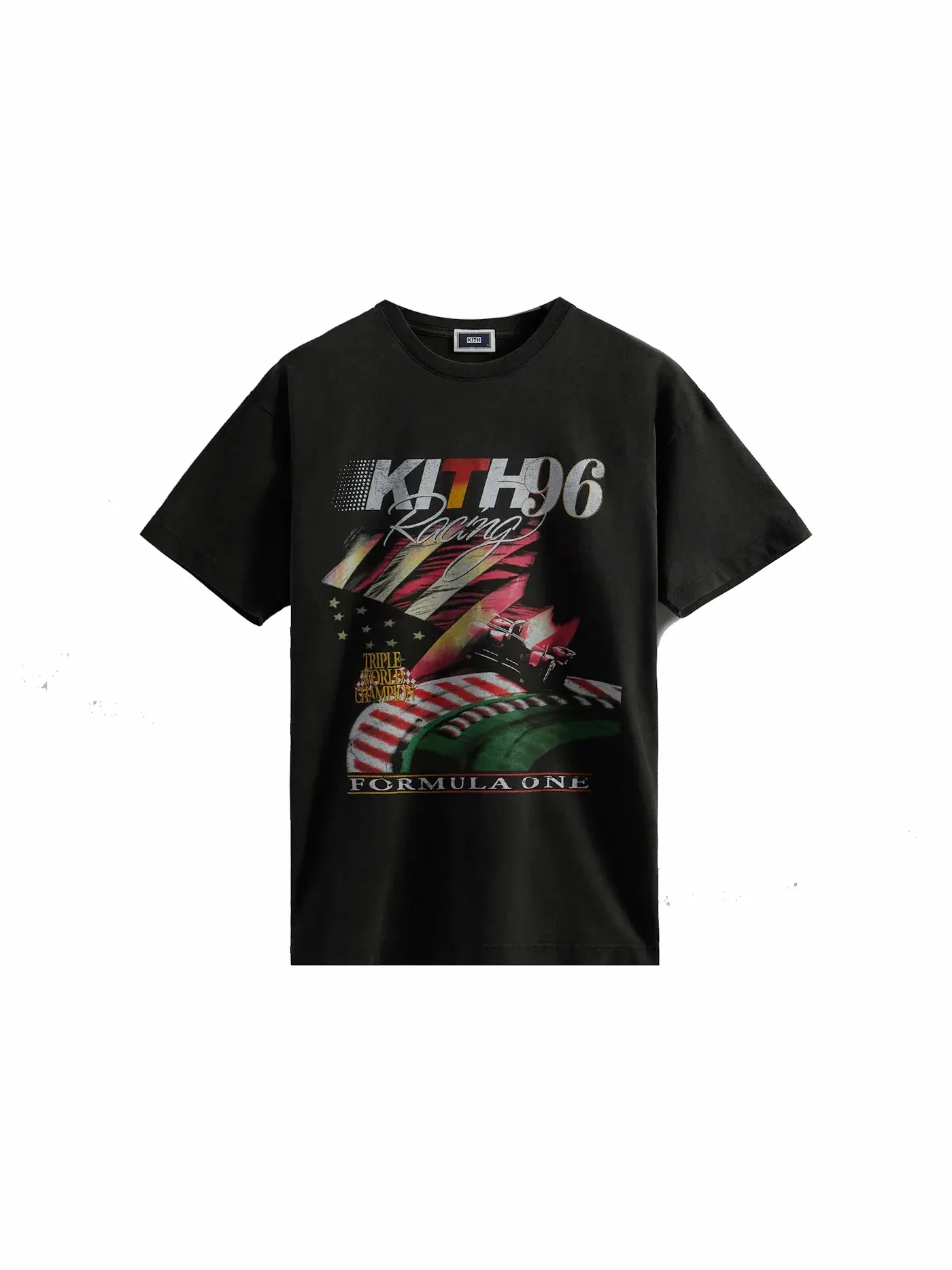 Мужская футболка с принтом Racing Vintage Tee Kith — изображение 1 из 2, черный