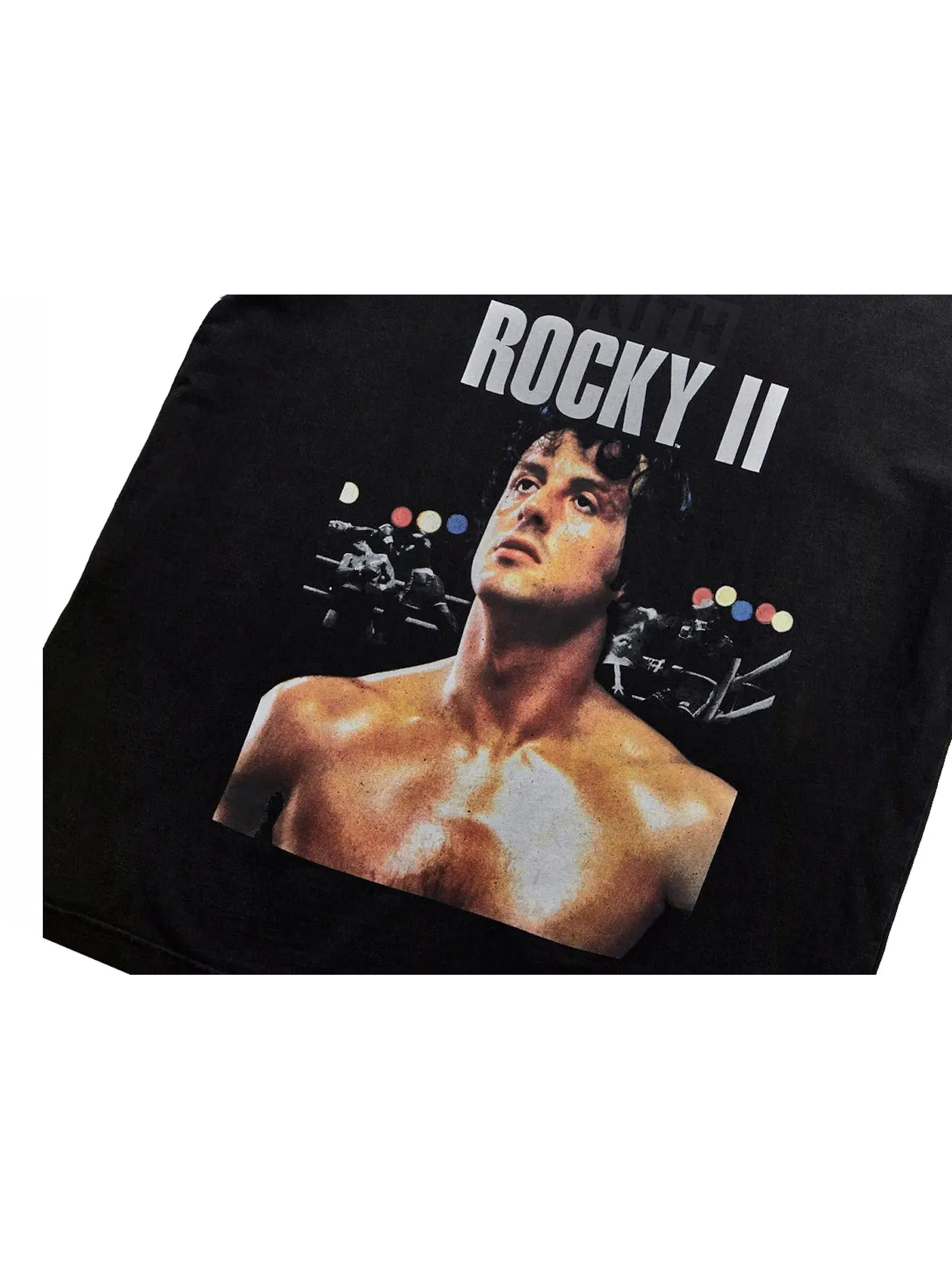 Мужская футболка с принтом Kith Rocky II Vintage Tee — изображение 2 из 2, черный