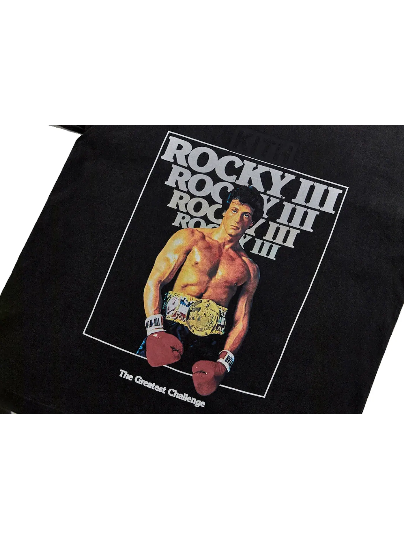 Мужская футболка с принтом Kith Rocky III Vintage Tee — изображение 2 из 2, черный