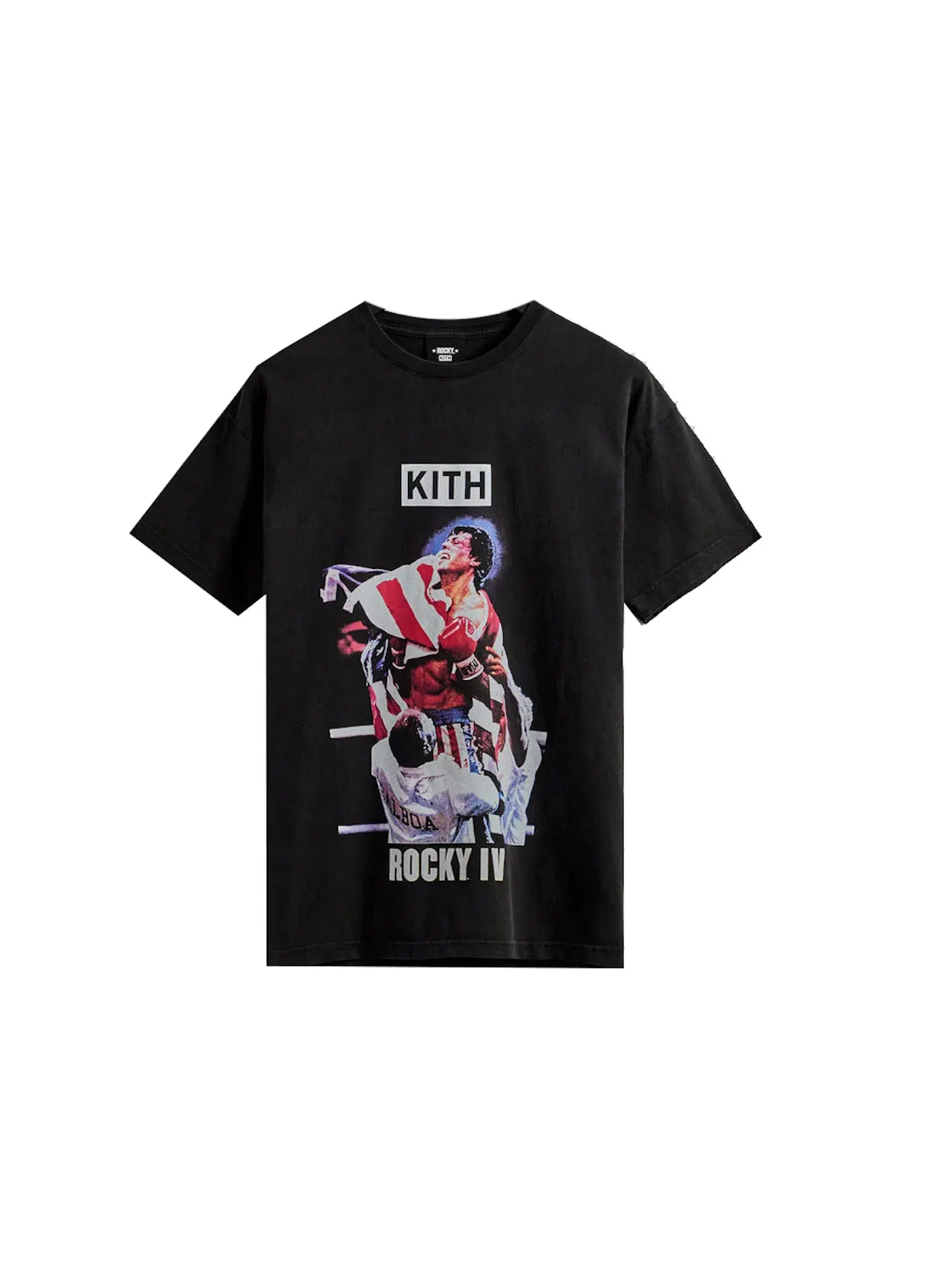 Мужская футболка с принтом Kith Rocky IV Vintage Tee — изображение 1 из 2, черный