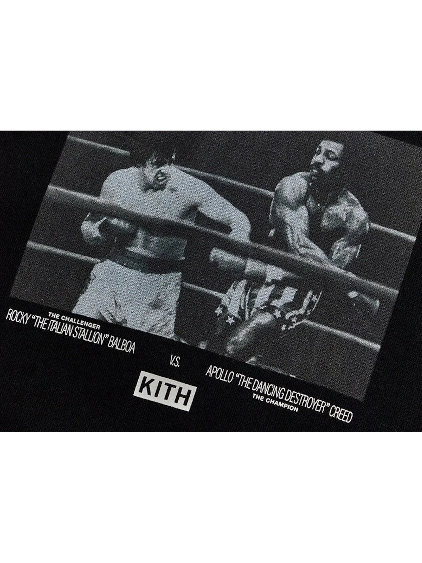 Мужской худи с принтом Kith Rocky Title Fight Hoodie — изображение 2 из 2, черный