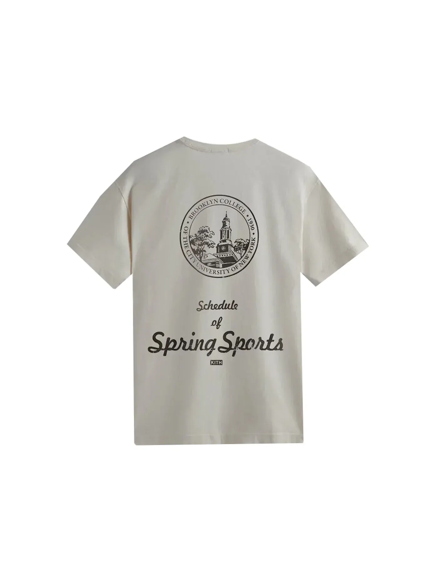 Мужская футболка с принтом Kith Russell Athletic CUNY Brooklyn College Track Vintage Tee — изображение 2 из 2, серый