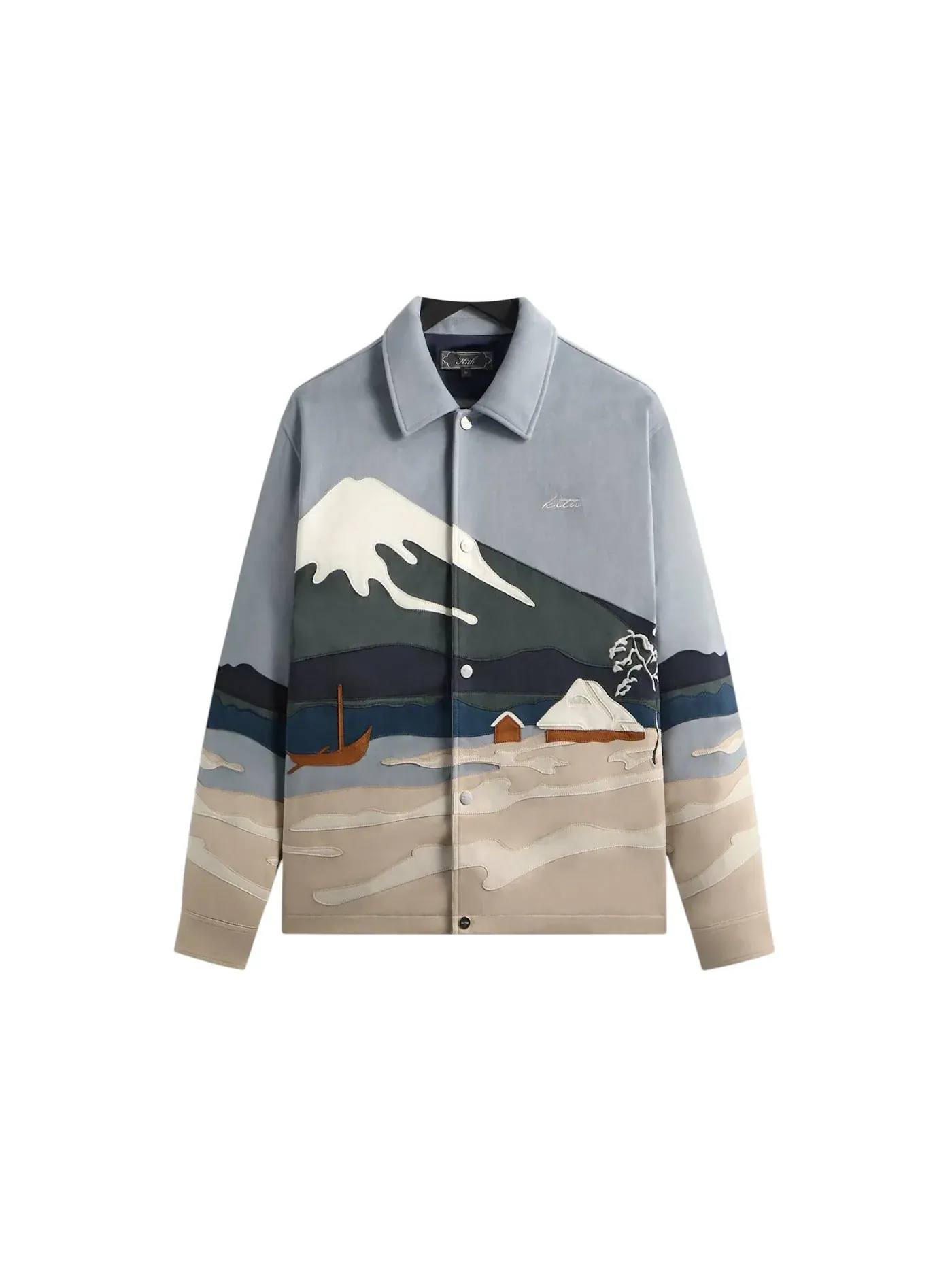 Мужская рубашка-овершерт из микрозамши с принтом Scenic Kith, Kindred — изображение 1 из 2