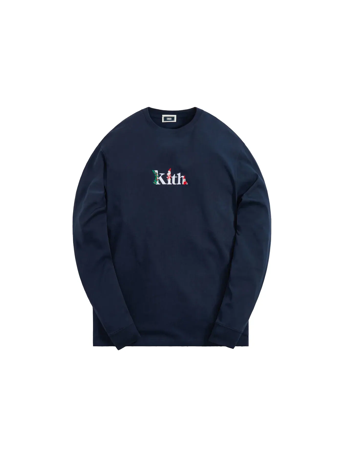 Мужская футболка с длинным рукавом Kith Serif ELF L/S Tee — изображение 1 из 2, ночной