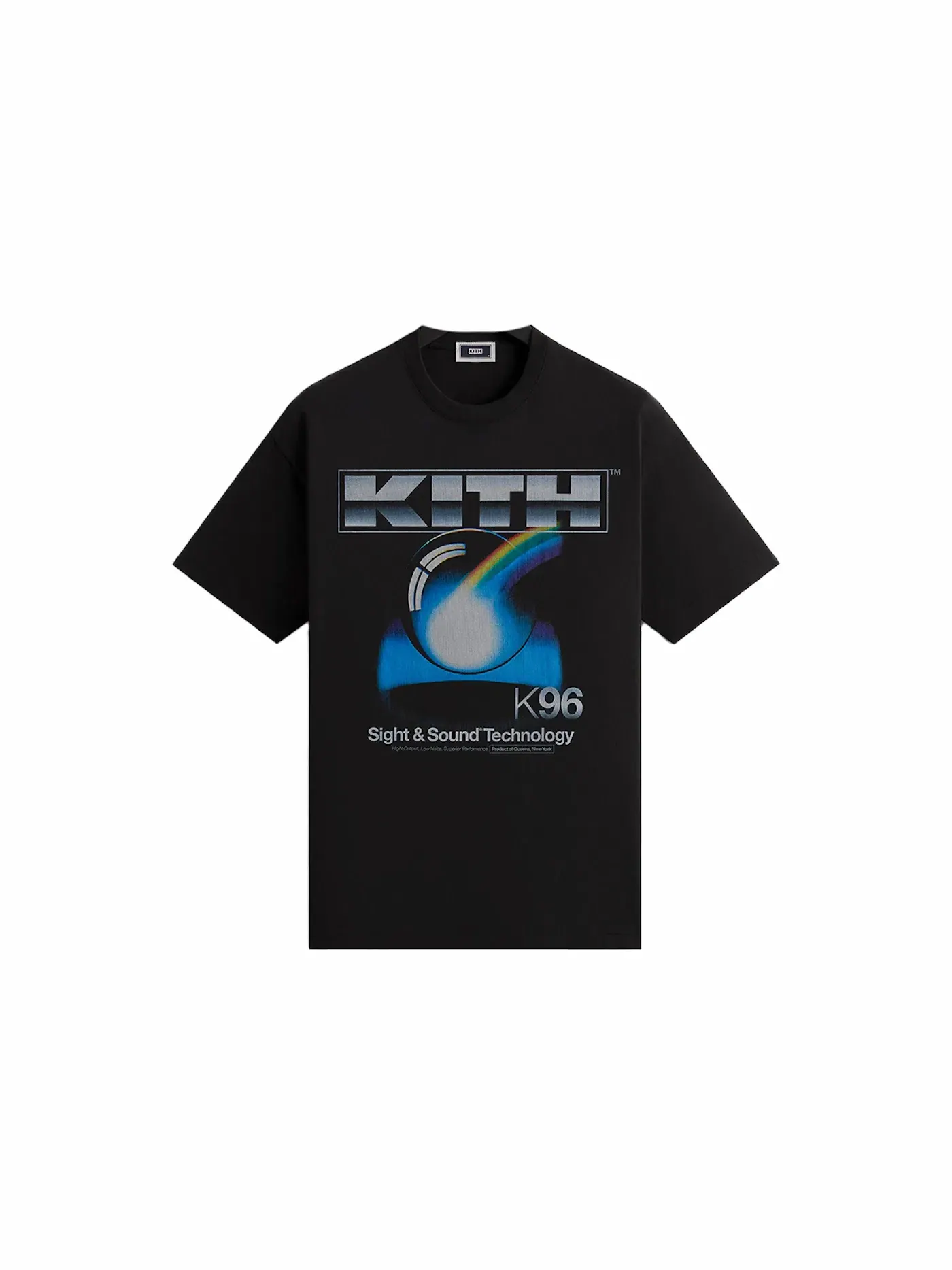 Мужская футболка с принтом Kith Sight & Sound 1996 Vintage Tee Kith — изображение 1 из 2, черный