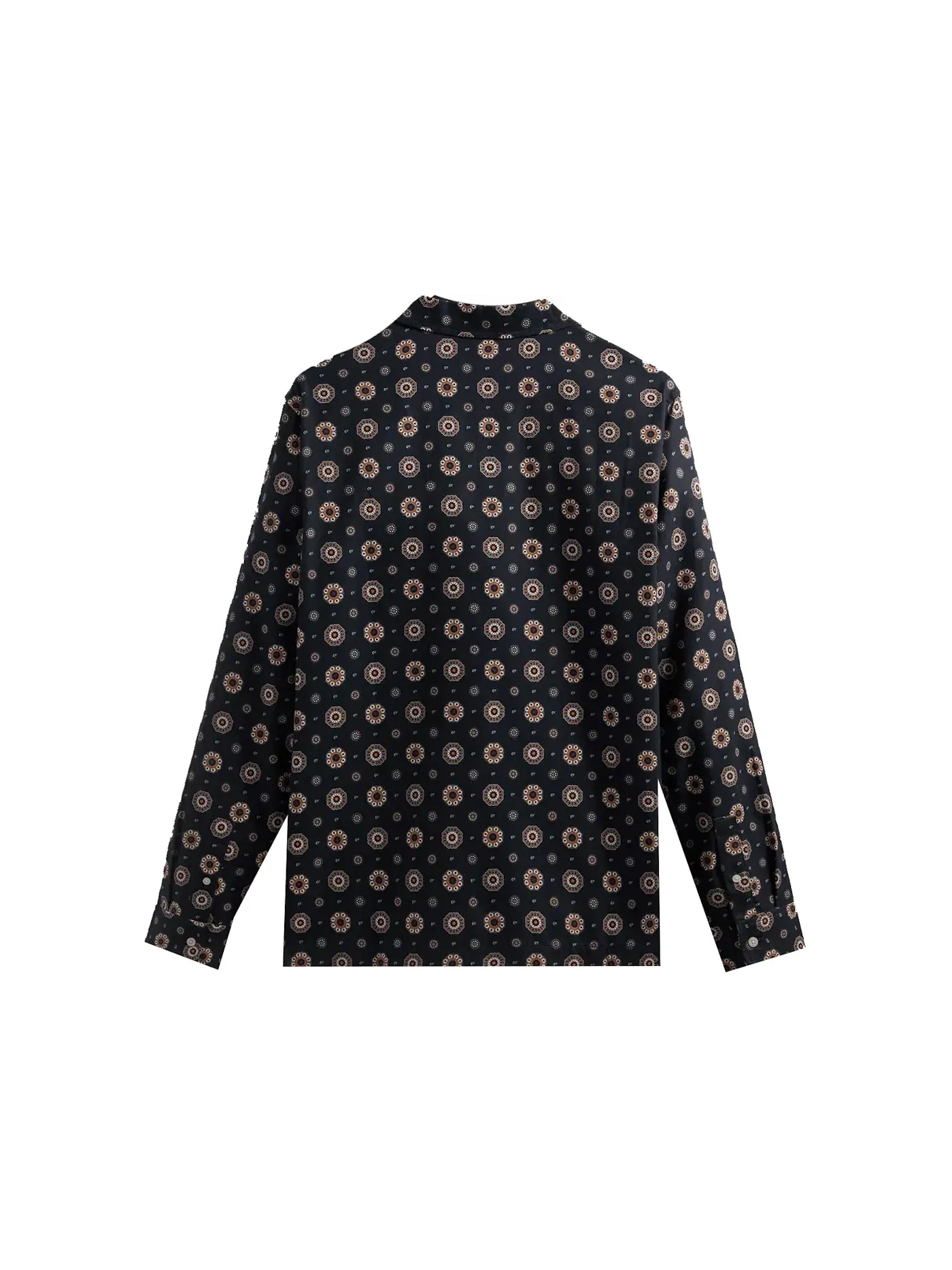 Мужская рубашка с воротником-стойкой Kith Silk Medallion Thompson Camp Collar Shirt, Noctumal — изображение 2 из 2