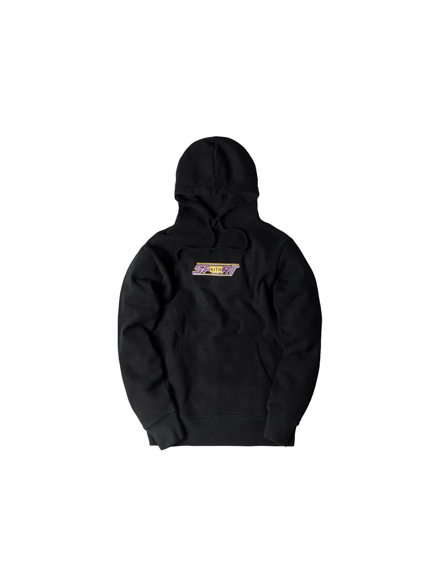 Мужское худи с принтом Kith Hoodie — изображение 1 из 1, черный/фиолетовый/желтый
