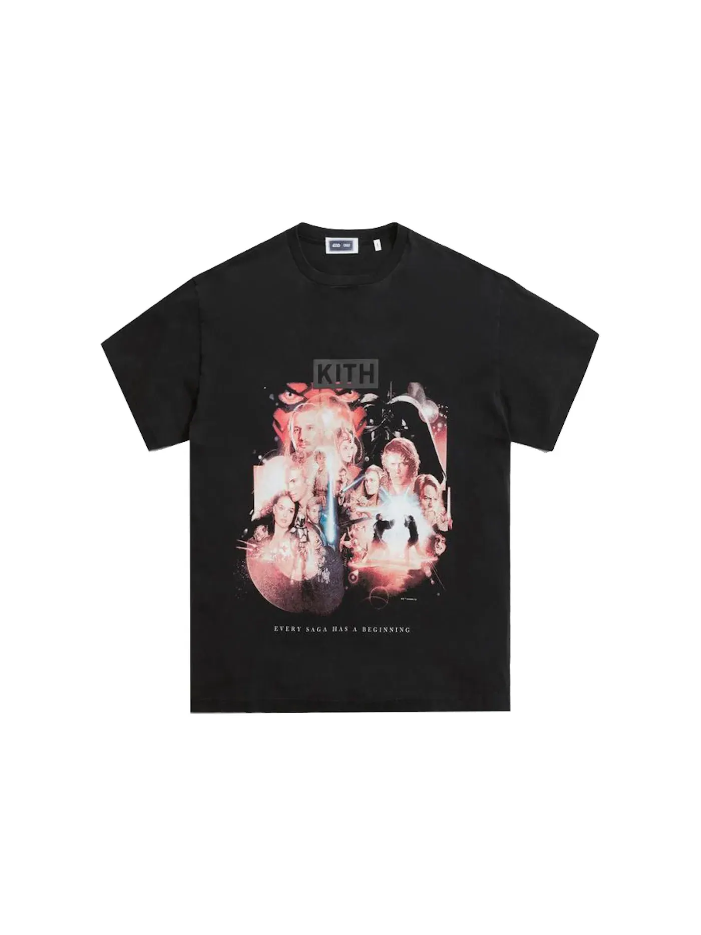 Мужская футболка с принтом Kith x STAR WARS Beginning Vintage Tee — изображение 1 из 2, черный