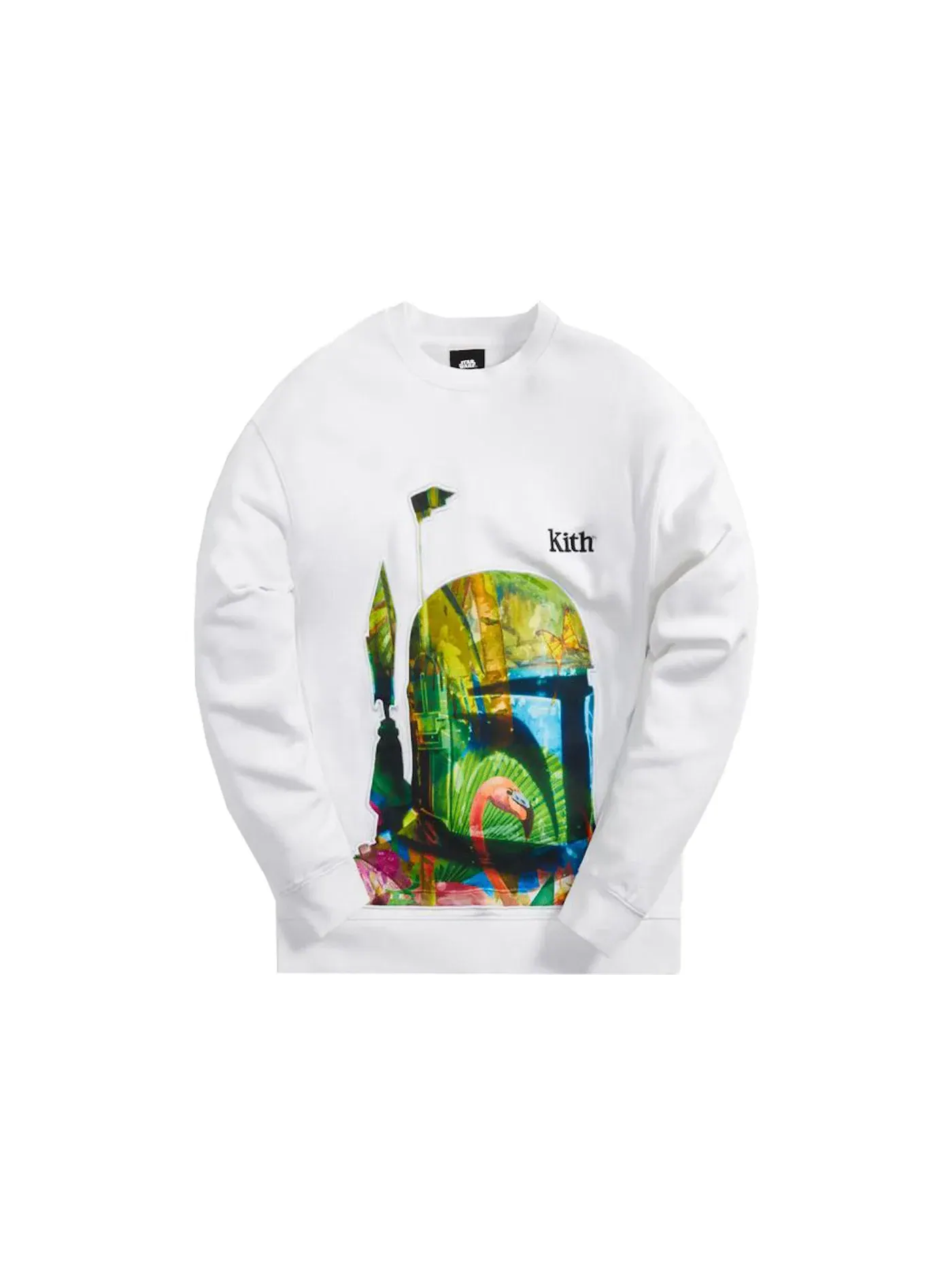 Мужской свитшот с длинным рукавом Kith x STAR WARS Boba Fett Crewneck — изображение 1 из 2, белый