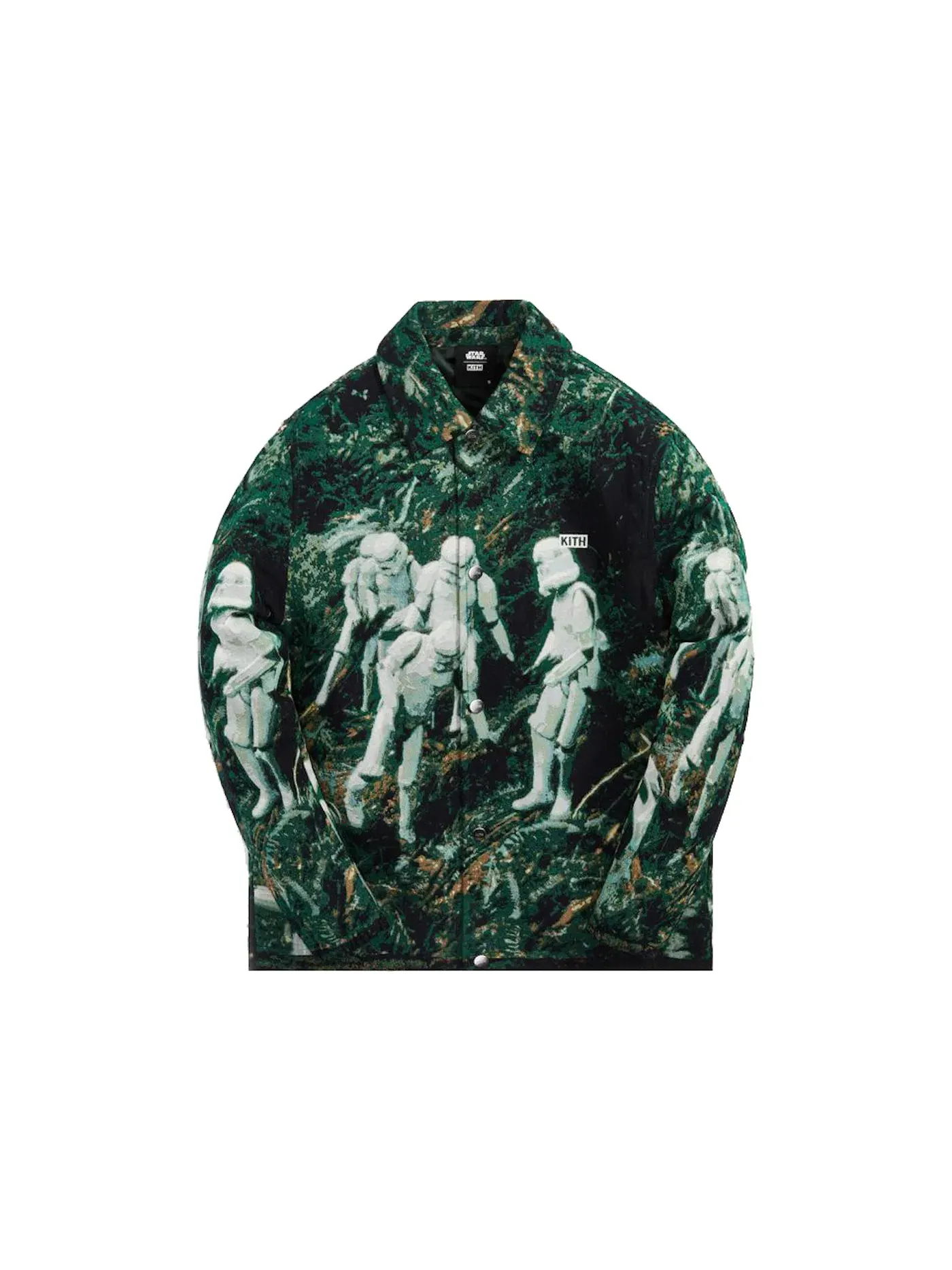 Мужская куртка-кэжуал с принтом Kith x Star Wars Endor Coaches Jacket, Stadium — изображение 1 из 2