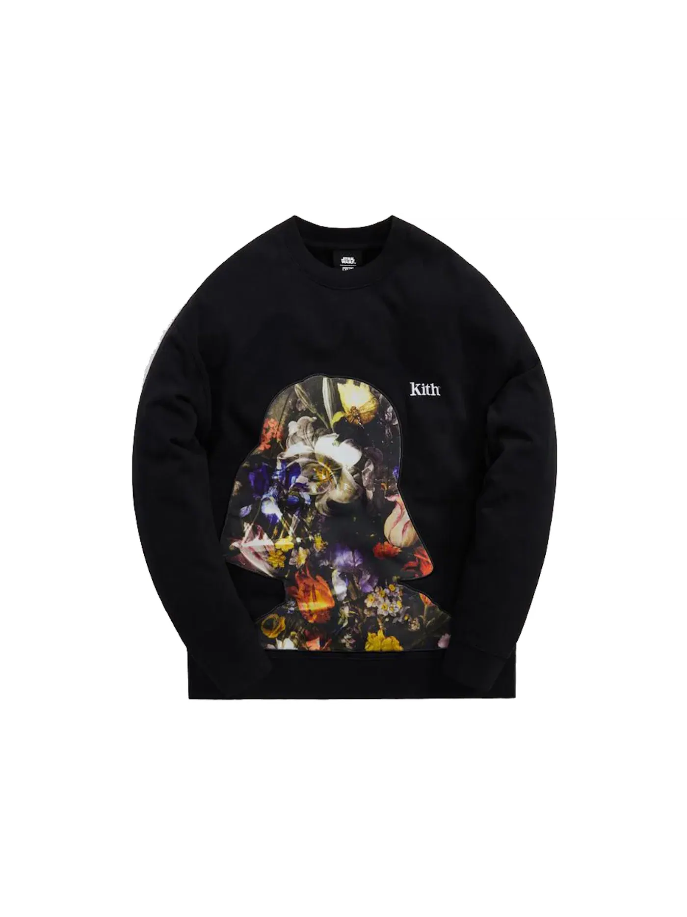 Мужской свитшот с принтом Kith x STAR WARS Floral Vader Crewneck — изображение 1 из 2, черный