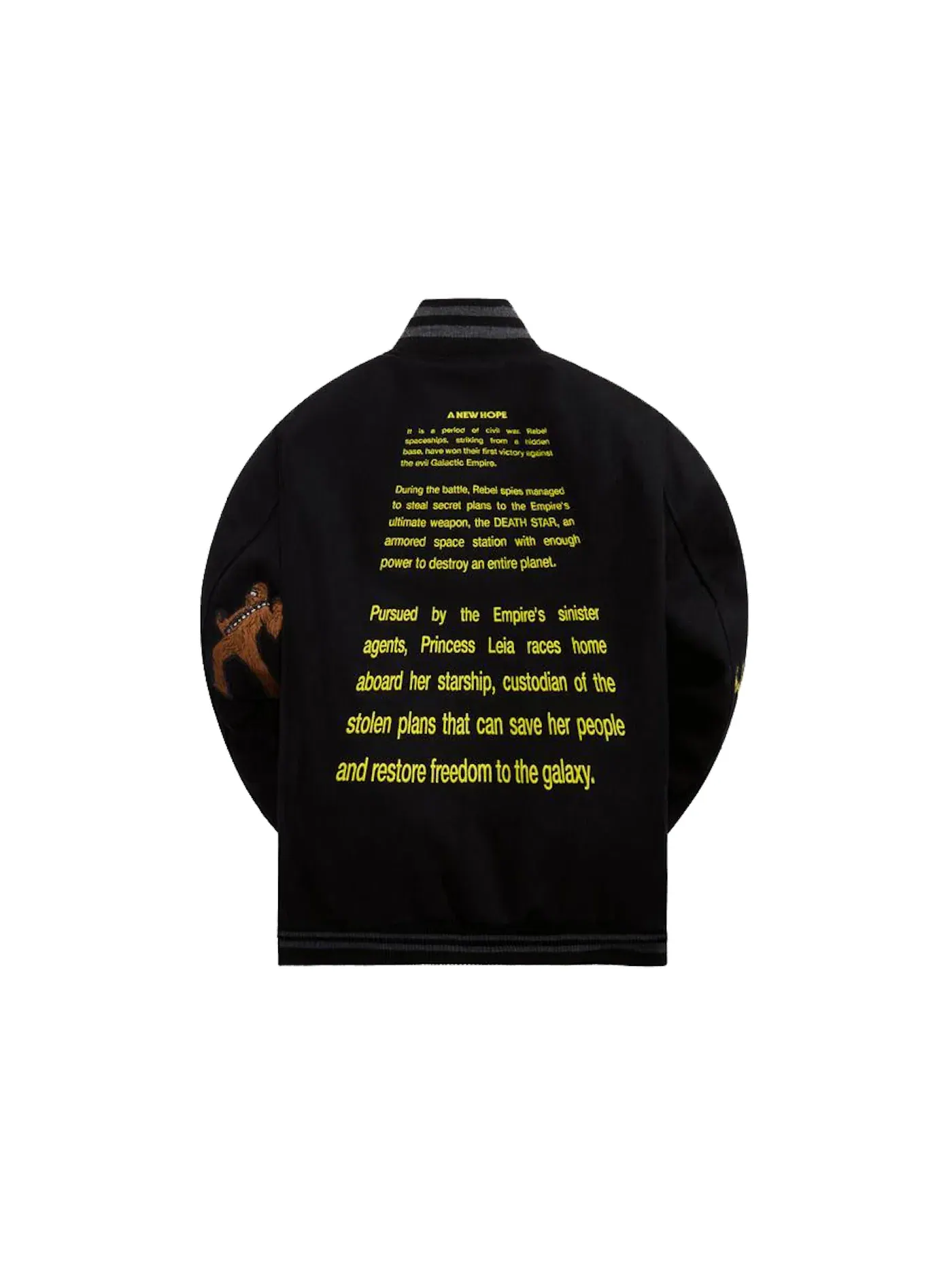 Мужская куртка-бомбер с вышивкой Kith x STAR WARS for Golden Bear Varsity Jacket — изображение 2 из 2, черный