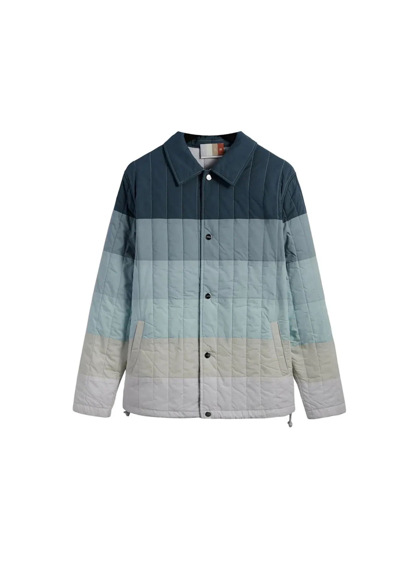 Мужская куртка с полоской Kith Striped Poplin Carmine Coaches Jacket Anchor — изображение 1 из 2