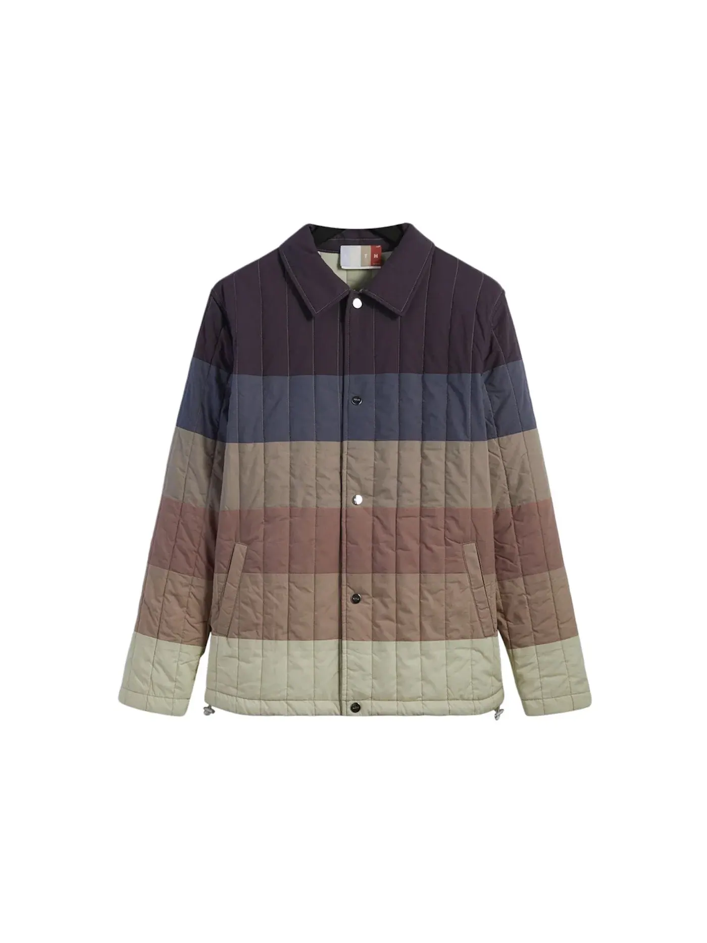 Мужская куртка из поплина с принтом Kith Striped Poplin Carmine Coaches Jacket, Battleship — изображение 1 из 2