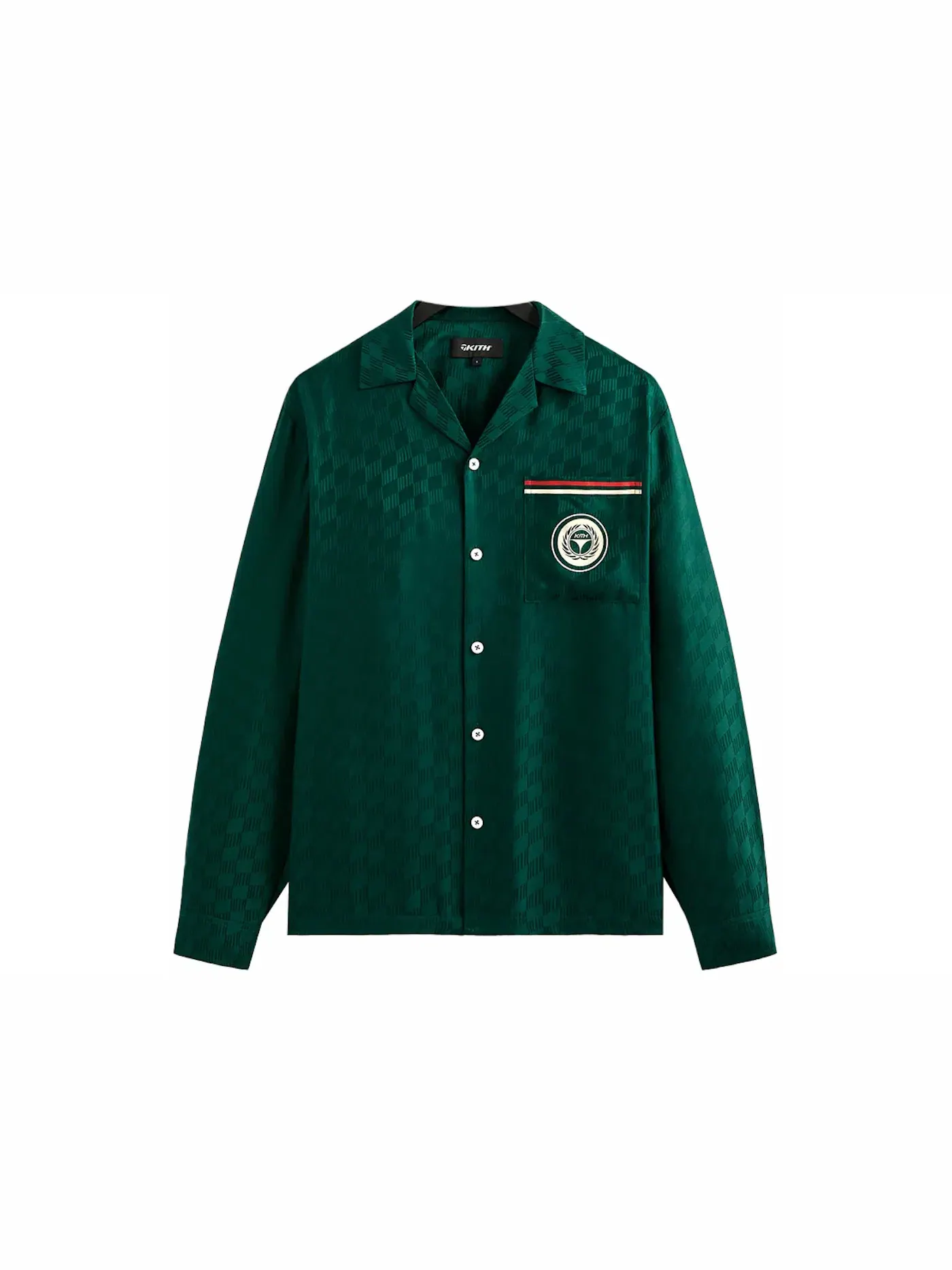 Мужская рубашка с воротником-стойкой Kith TaylorMade Stinger Camp Collar Shirt, Fairway — изображение 1 из 2