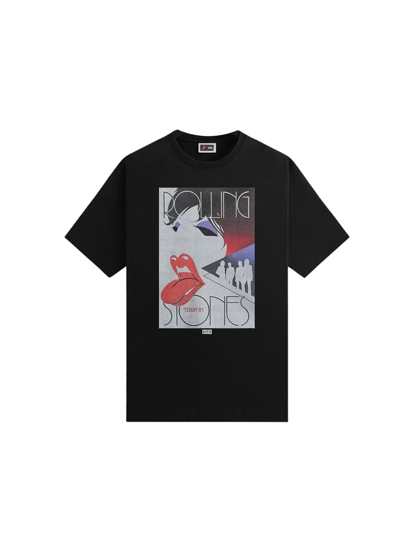 Мужская футболка с принтом The Rolling Stones Tour 1981 Tee Kith — изображение 1 из 2, черный