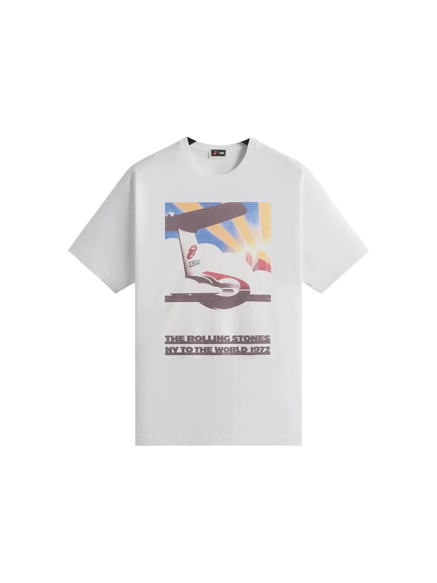 Мужская футболка с принтом Kith The Rolling Stones New York 1972 Poster Tee — изображение 1 из 2, белый