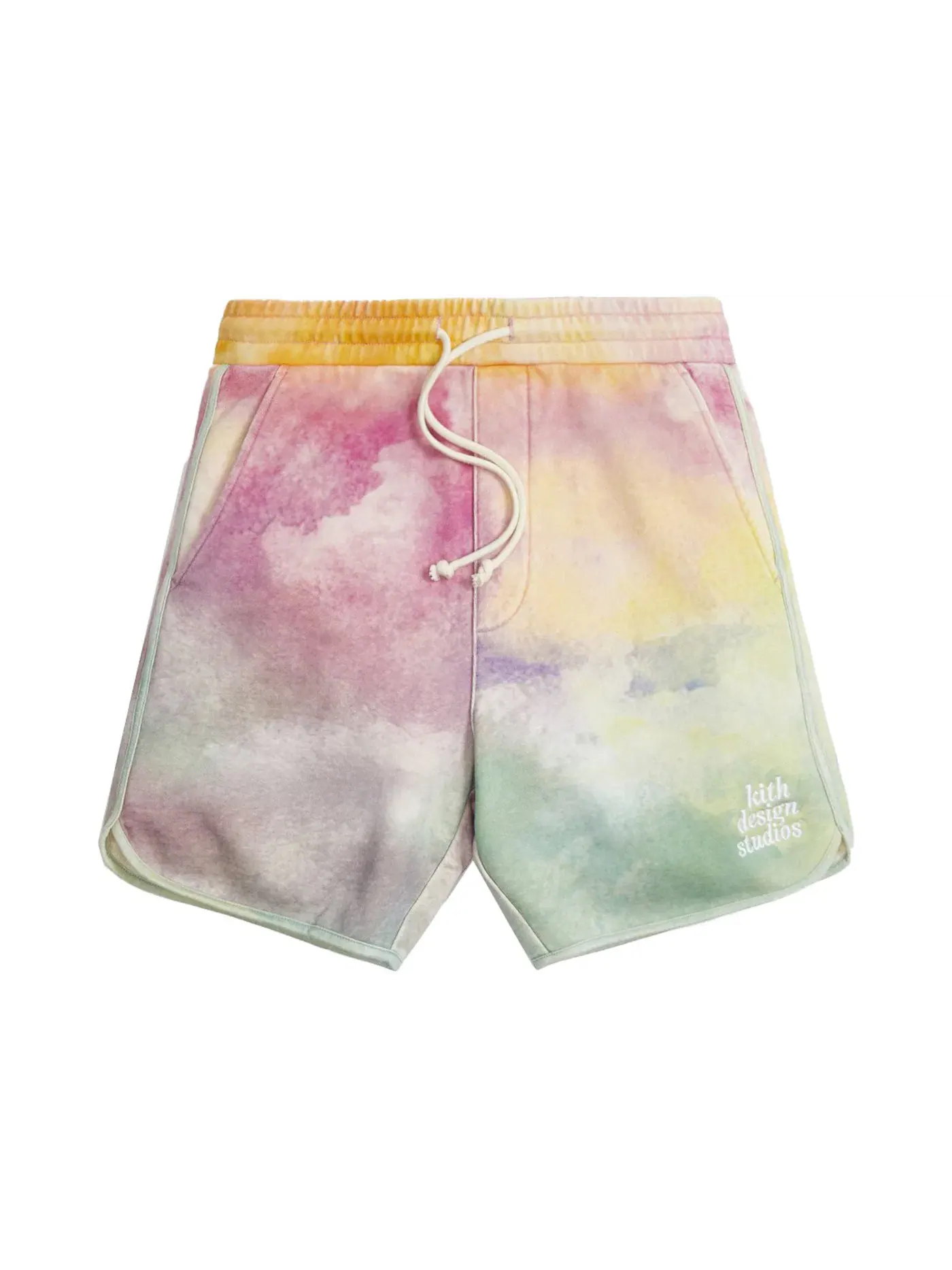 Мужские шорты с принтом Tie Dye Kith — изображение 1 из 2, розовый/зеленый