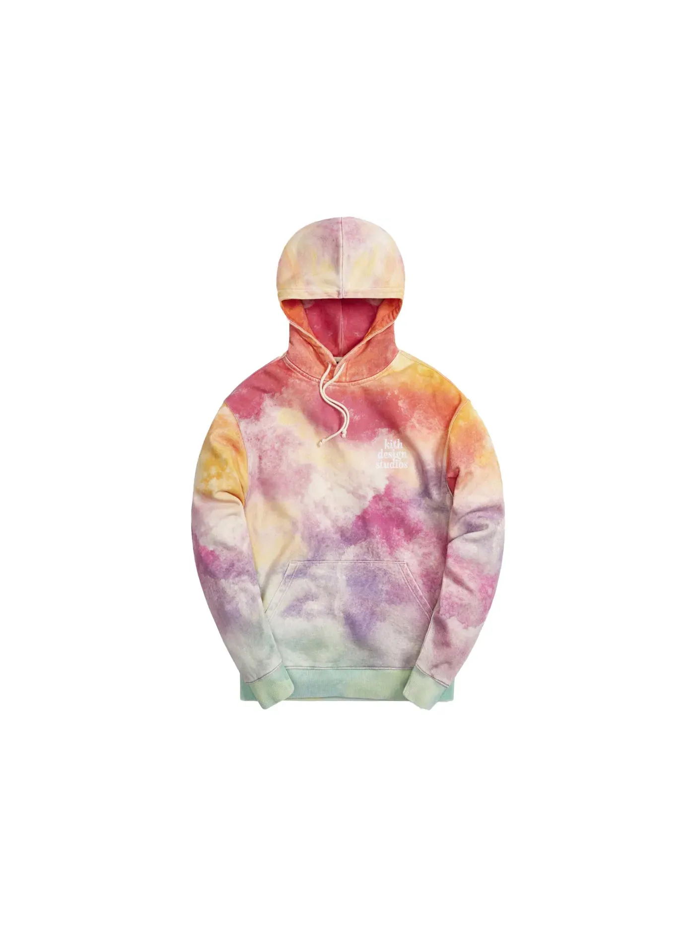 Мужская худи с принтом Tie Dye Williams III Kith — изображение 1 из 2, розовый/зеленый