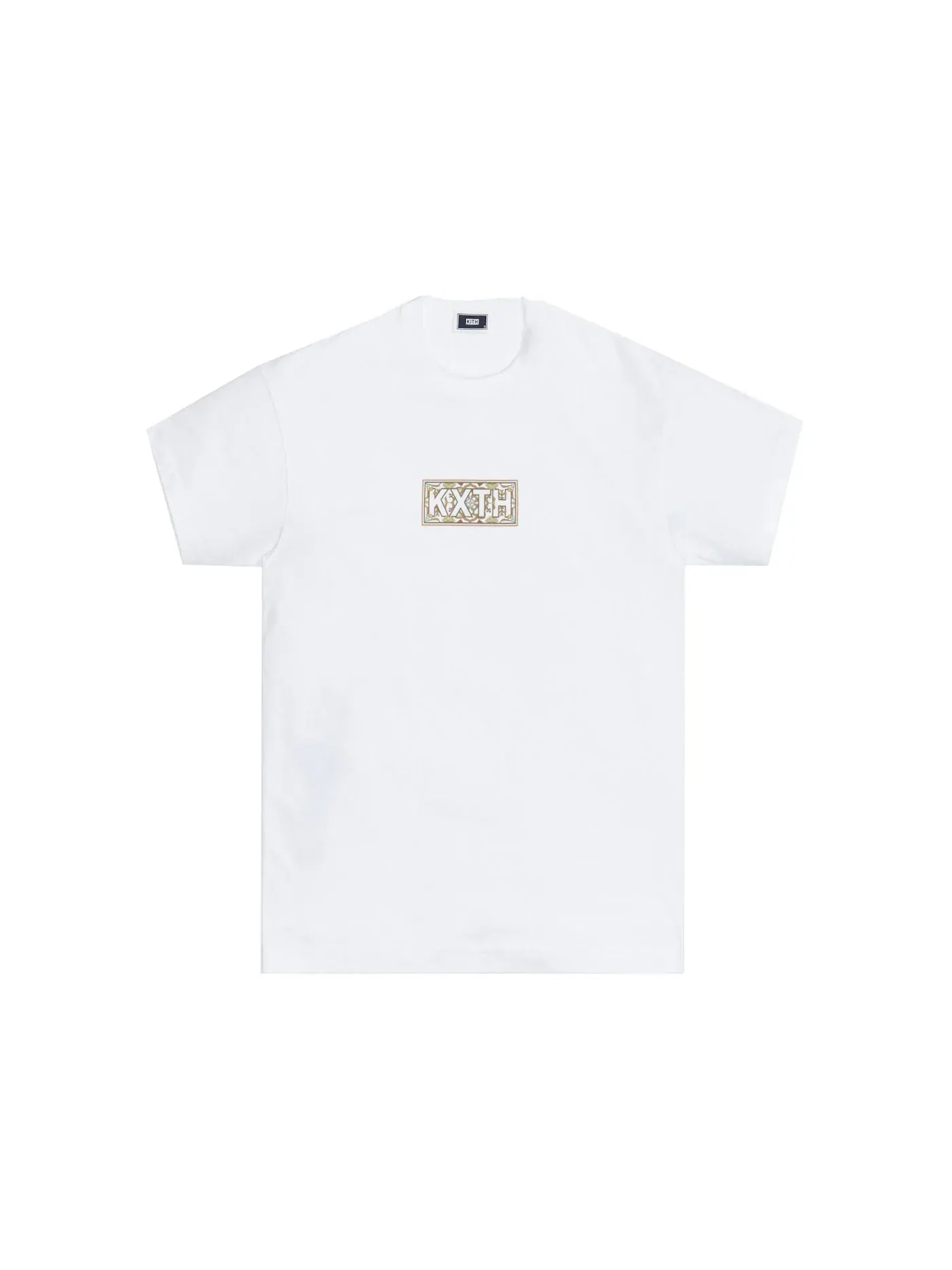 Мужская футболка с принтом Kith Tile Classic Logo Tee — изображение 1 из 1, бежевый