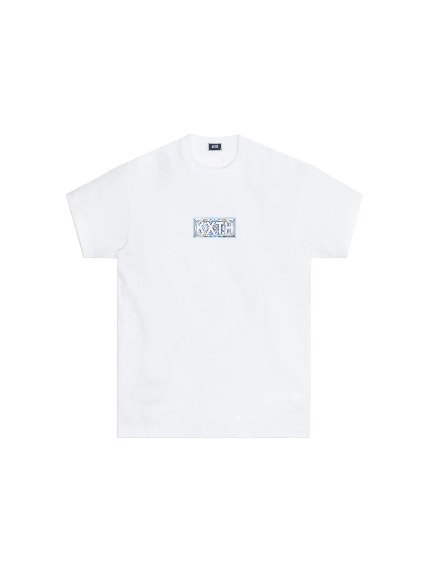 Мужская футболка с принтом Kith Tile Classic Logo Tee Kith — изображение 1 из 1, синий
