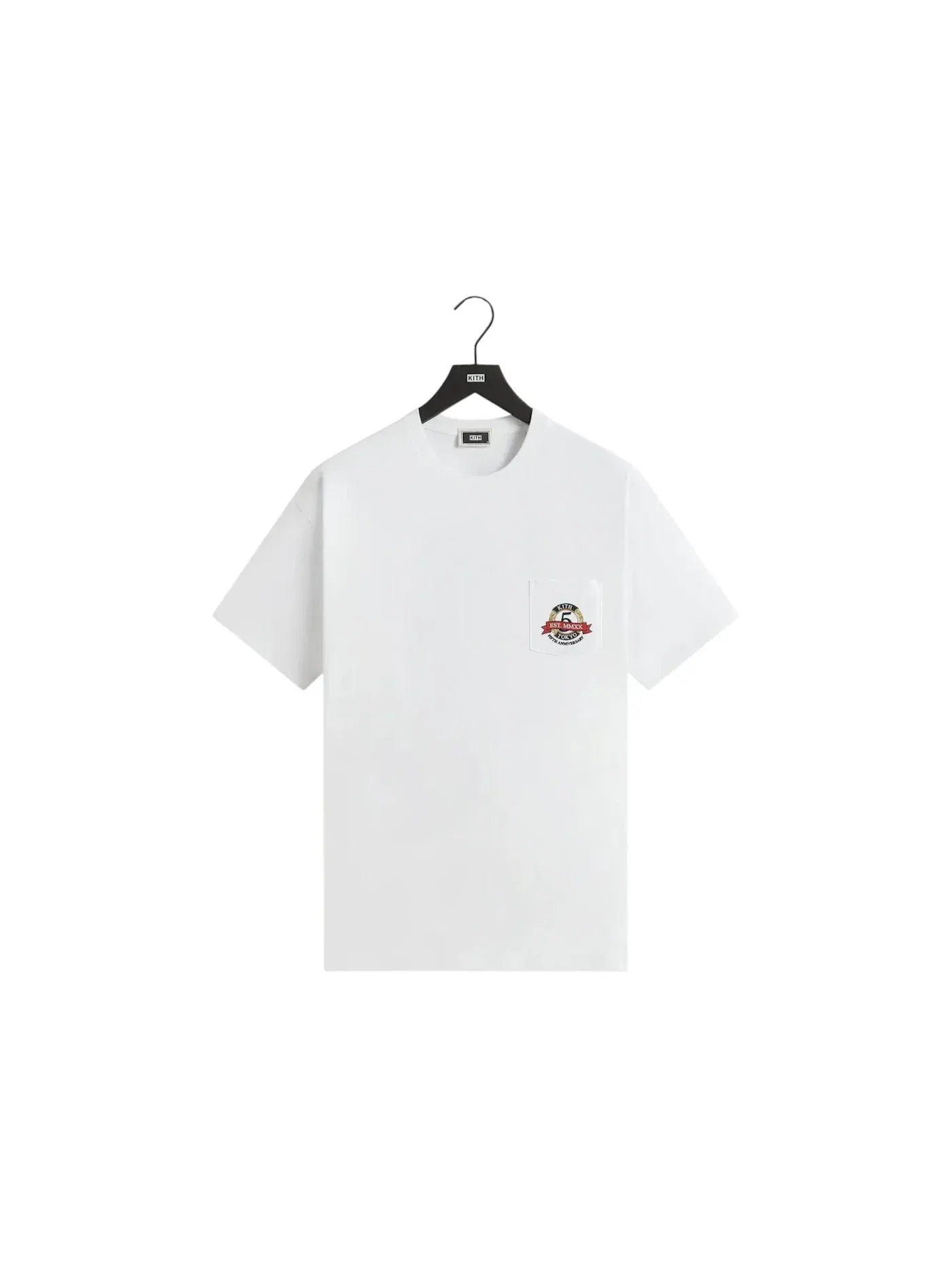 Мужская футболка с нагрудным карманом Kith Tokyo 5 Year Anniversary Pocket Tee — изображение 1 из 2, белый