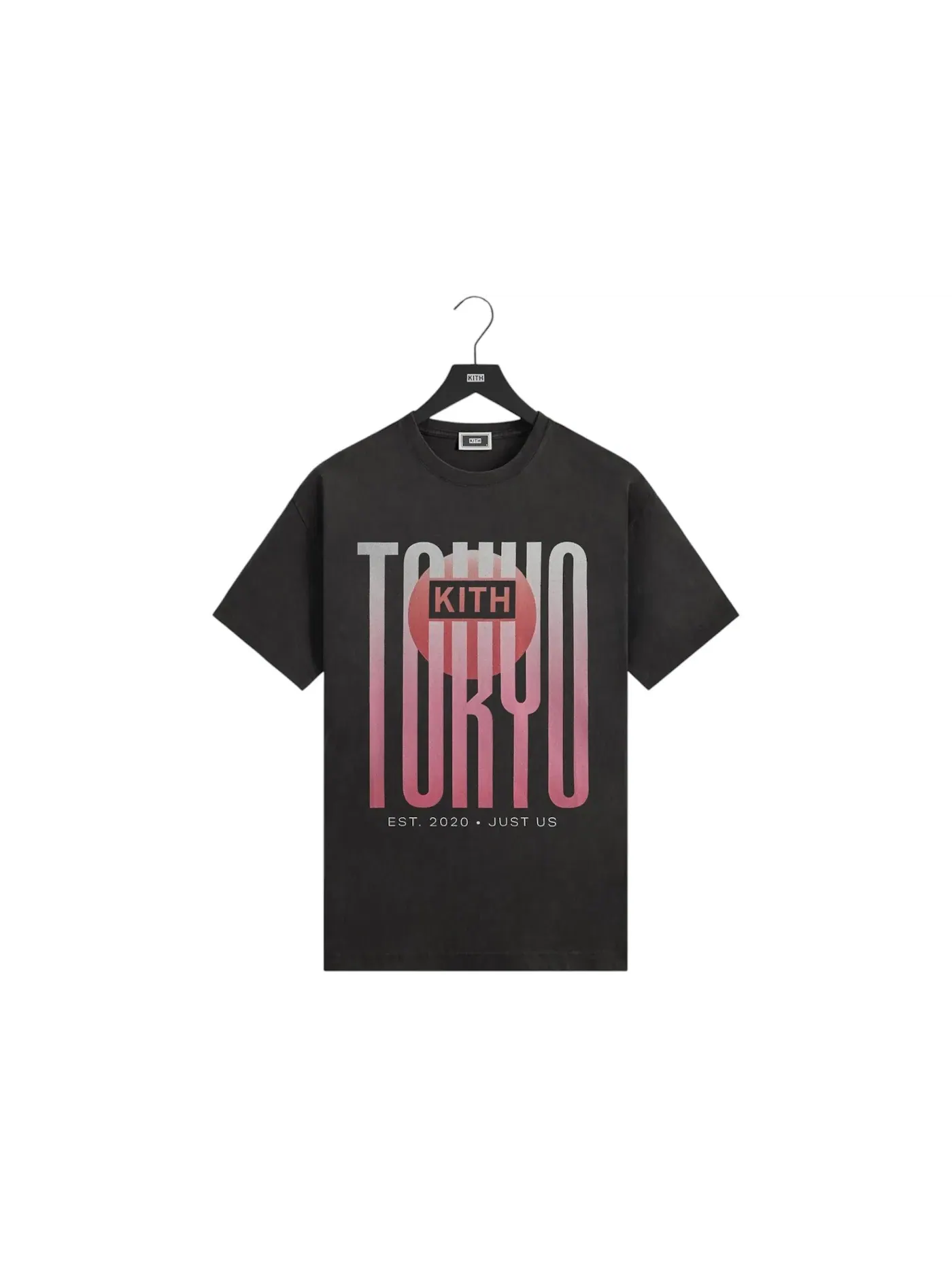 Мужская футболка с принтом Kith Tokyo Classic Logo Vintage Tee — изображение 1 из 2, черный