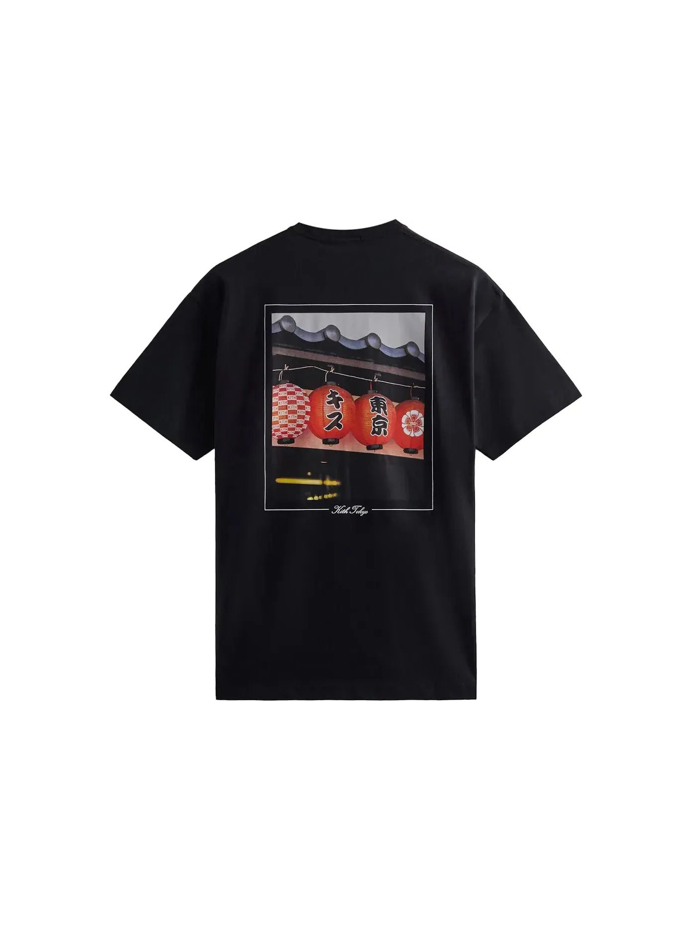 Детская футболка с принтом Kith Tokyo Lanterns Tee — изображение 2 из 2, черный