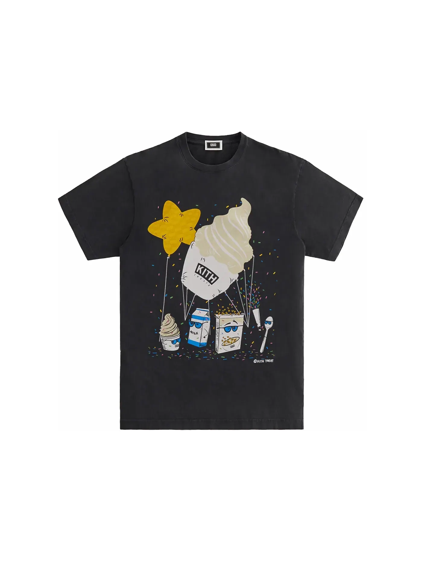 Мужская футболка с принтом Balloon Vintage Tee Kith — изображение 1 из 2, черный
