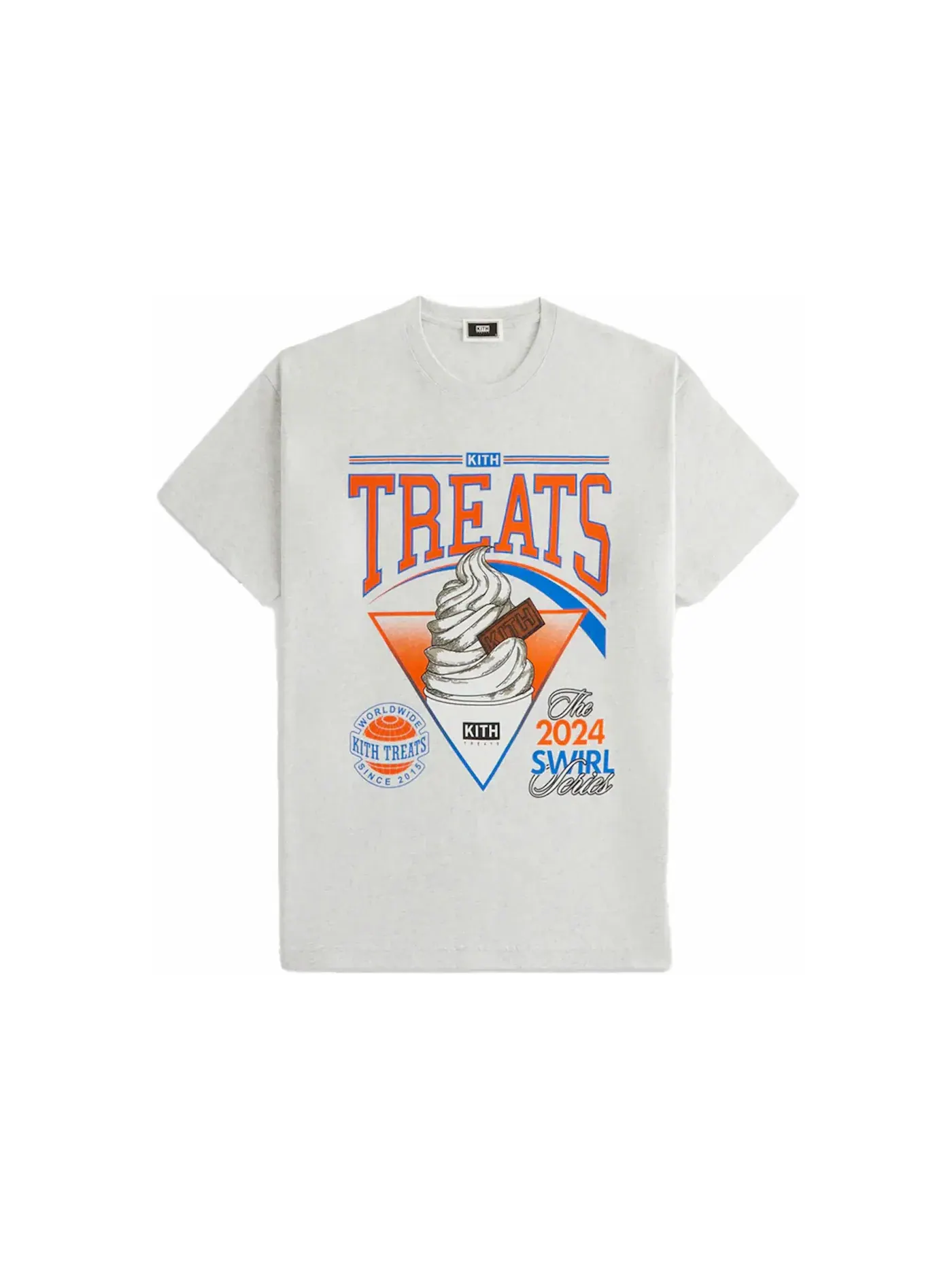 Мужская футболка с принтом Kith Treats Champions Vintage Tee Kith — изображение 1 из 1, светлый серый