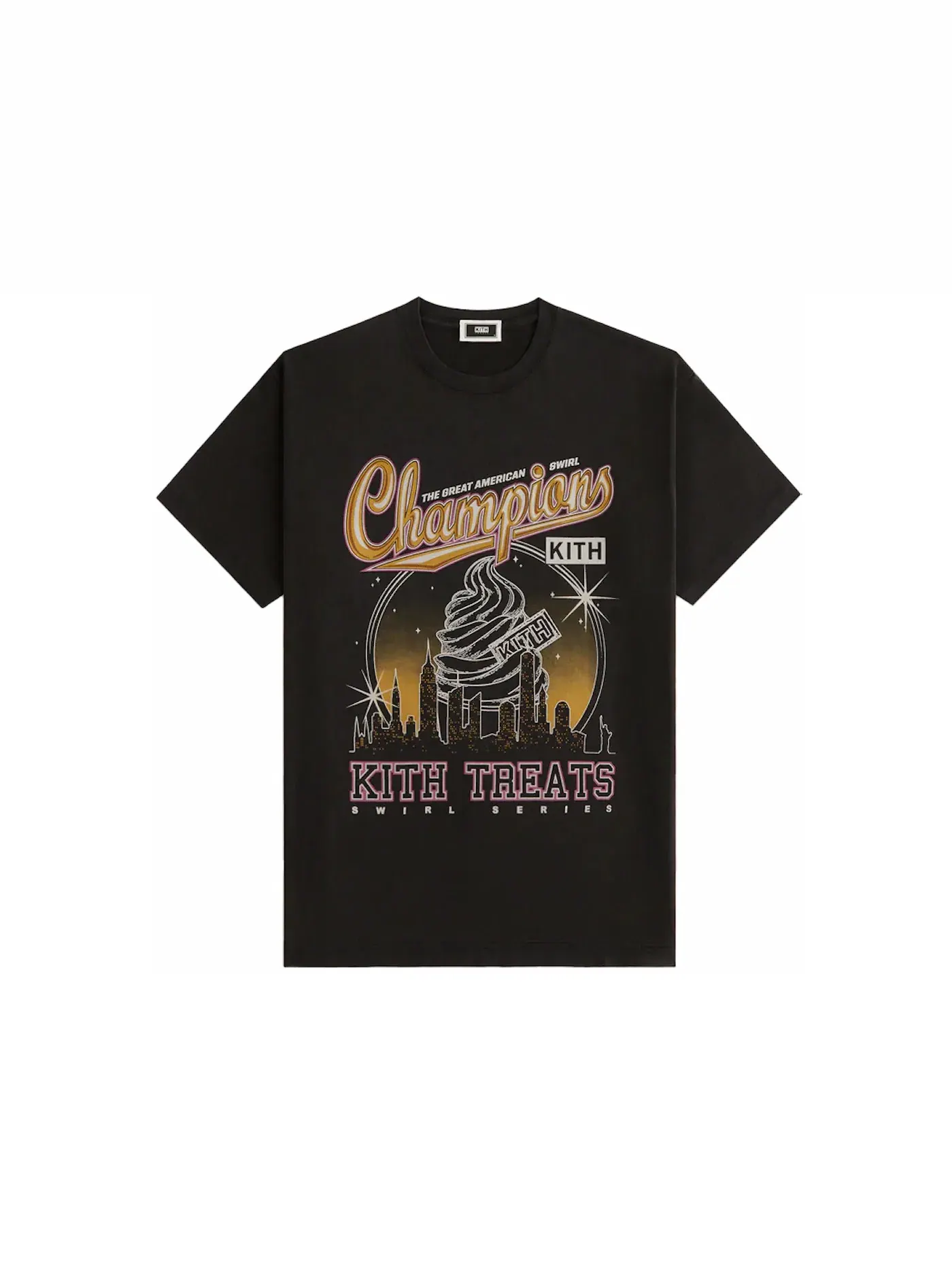Мужская футболка с принтом Champions Vintage Kith — изображение 1 из 1, черный