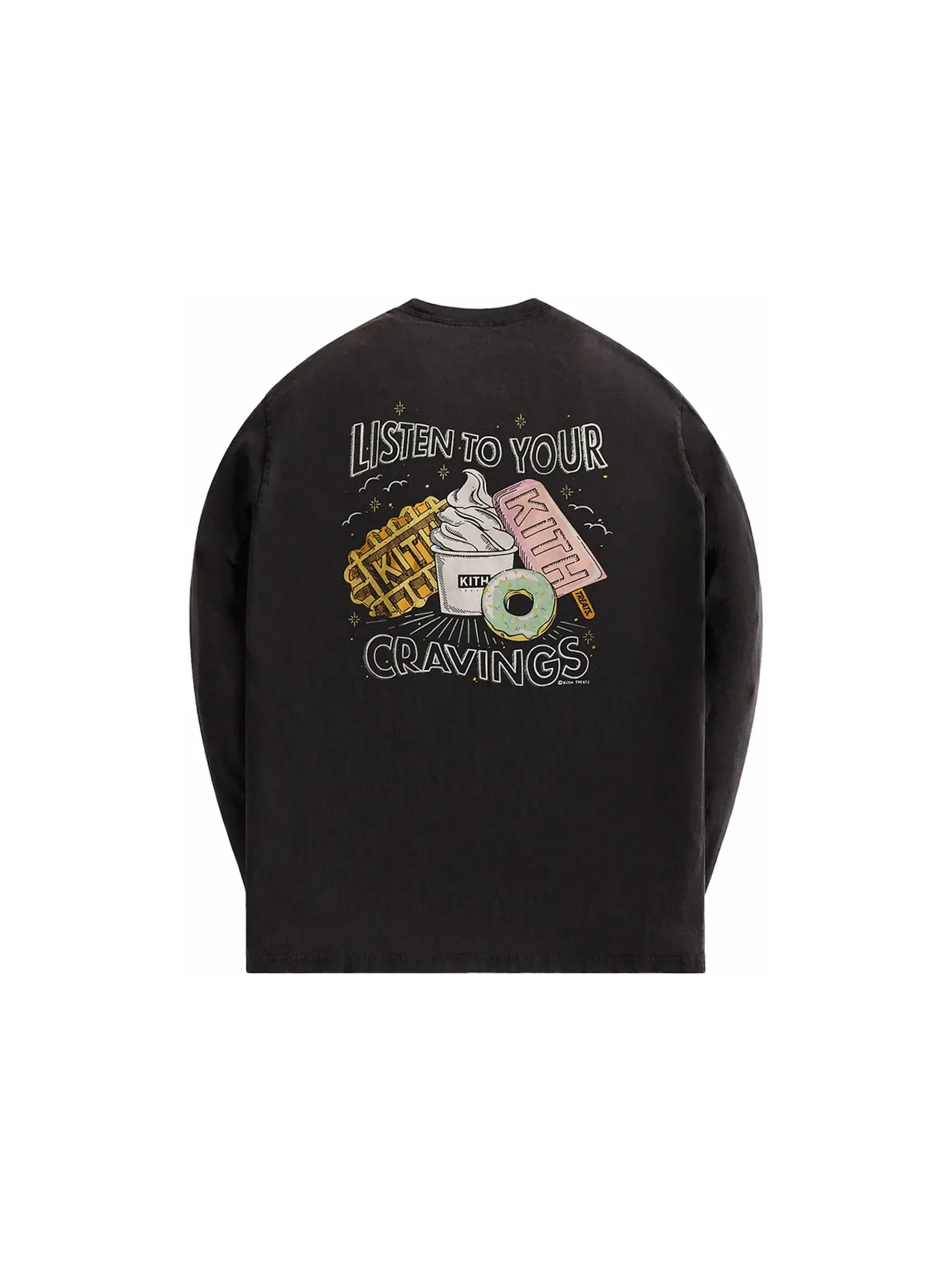 Мужская футболка с длинным рукавом Kith Treats Cravings Vintage Long Sleeve Tee Kith — изображение 2 из 2, черный