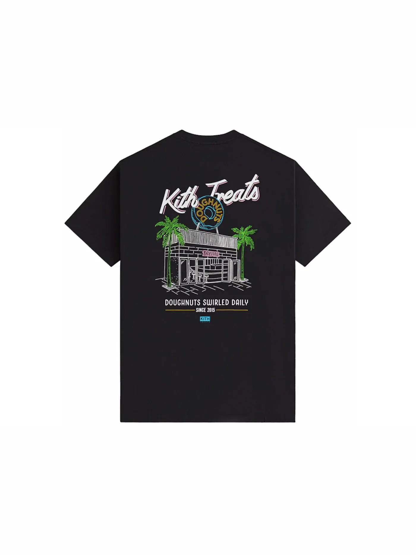 Мужская футболка с принтом Kith Treats Doughnut II Tee Kith — изображение 1 из 2, черный