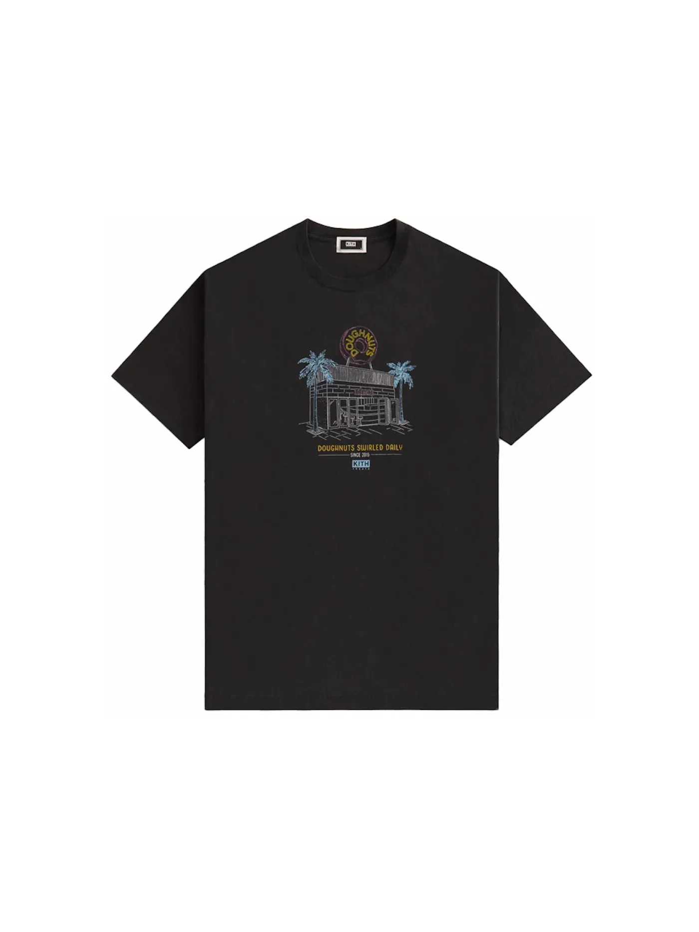Мужская футболка с принтом Kith Treats Doughnut II Vintage Tee Kith — изображение 1 из 2, черный