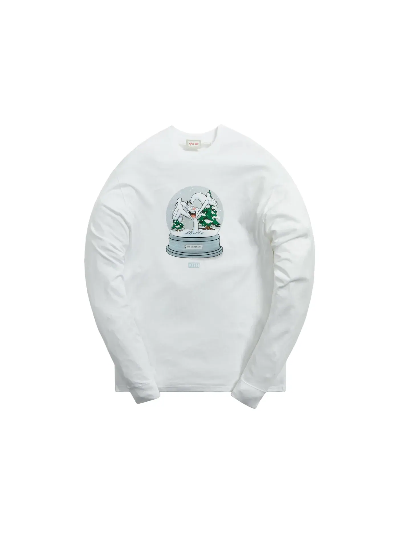 Мужская футболка с длинным рукавом с принтом Kith Treats for Trix Snow Globe L/S Tee Kith — изображение 1 из 2, белый