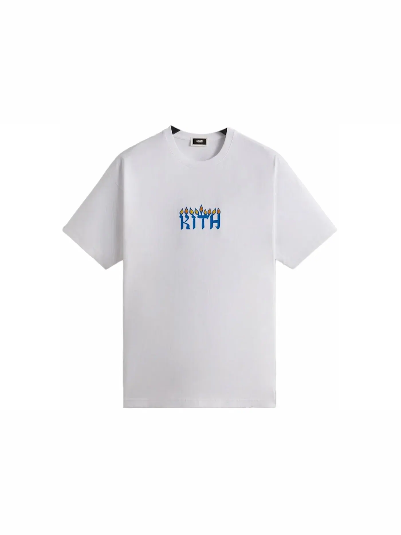 Мужская футболка с принтом Kith Treats Hanukkah Menorah Tee Kith — изображение 1 из 1, белый