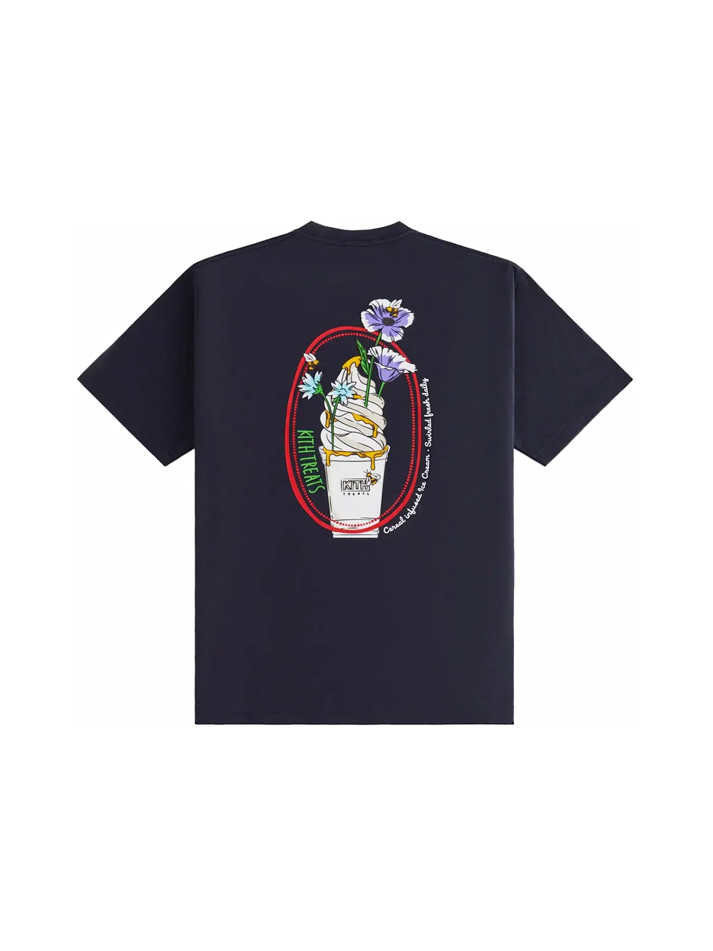 Мужская футболка с принтом Kith Treats Honey II Classic Logo Tee Kith — изображение 2 из 2, ночной