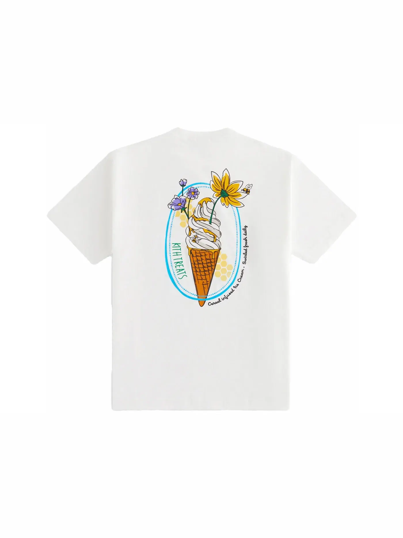 Мужская футболка с принтом Kith Treats Honey II Classic Logo Tee Kith — изображение 2 из 2, белый