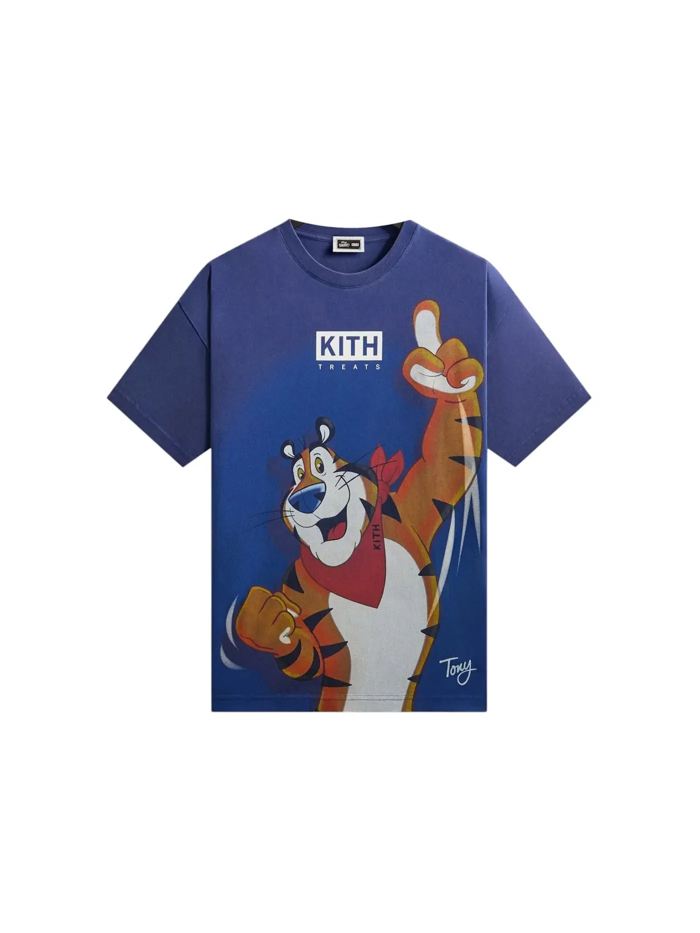 Мужская футболка с принтом Kith Treats Kellogg’s Frosted Flakes Cereal Tony the Tiger Vintage Tee Kith, Current