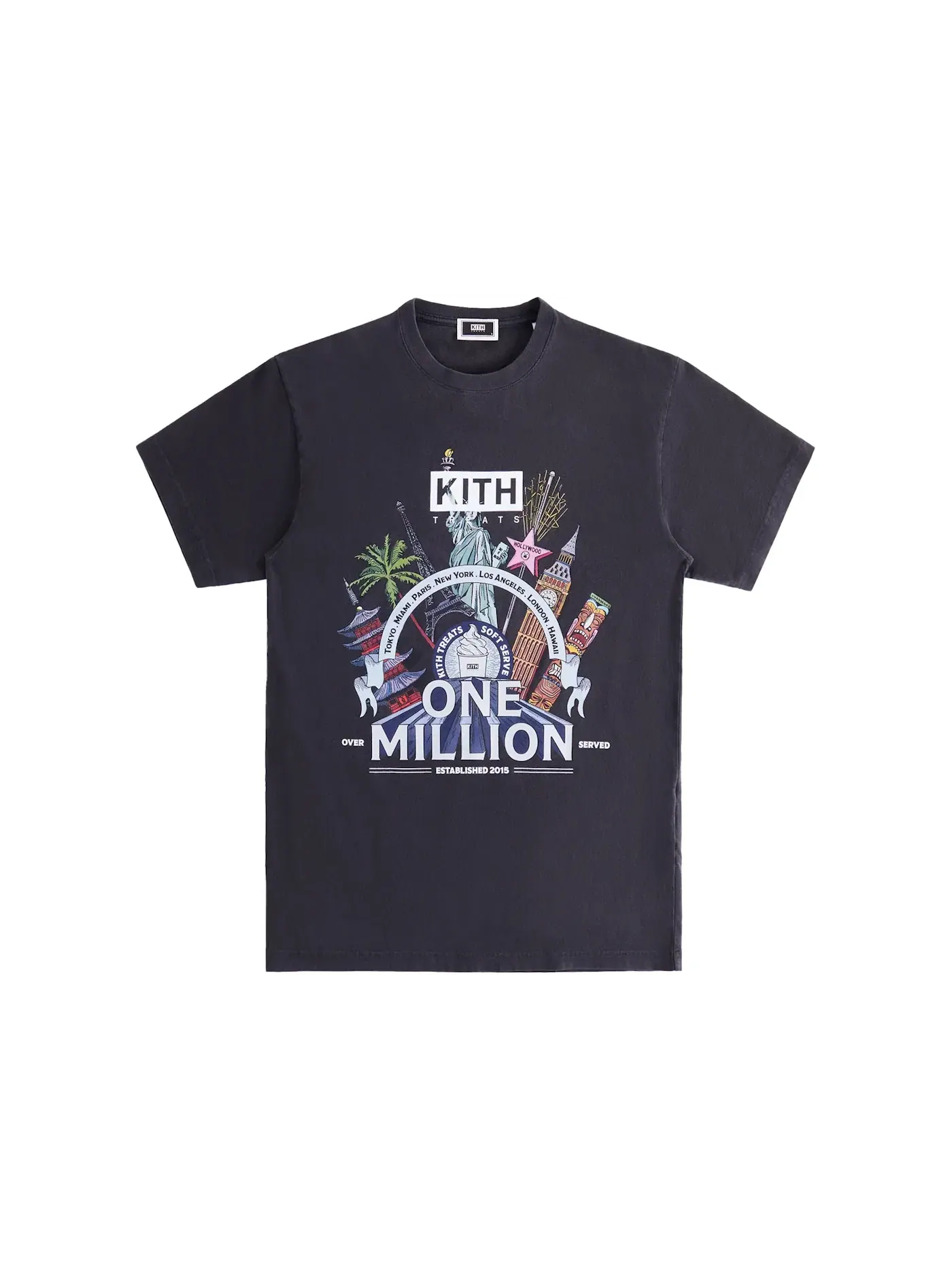 Мужская футболка с принтом Kith Treats Million Vintage Kith — изображение 1 из 2, черный
