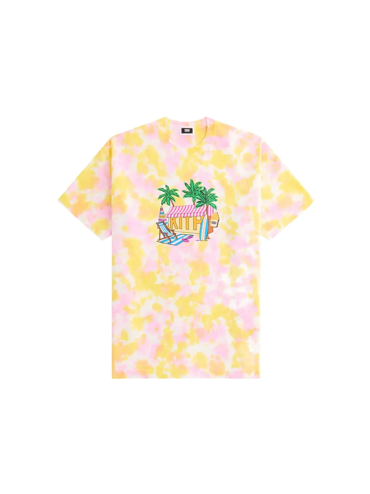 Мужская футболка с принтом Kith Treats Tropical Destination Tee Kith — изображение 1 из 2, лепестковый