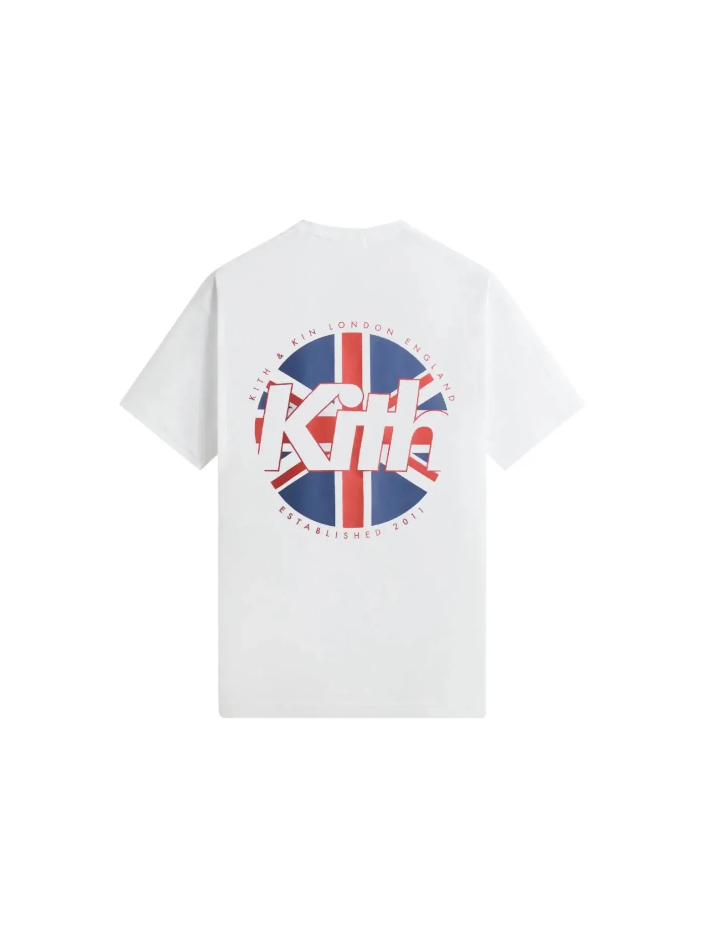 Мужская футболка с принтом Kith Union Jack Shield Vintage Tee — изображение 2 из 2, белый