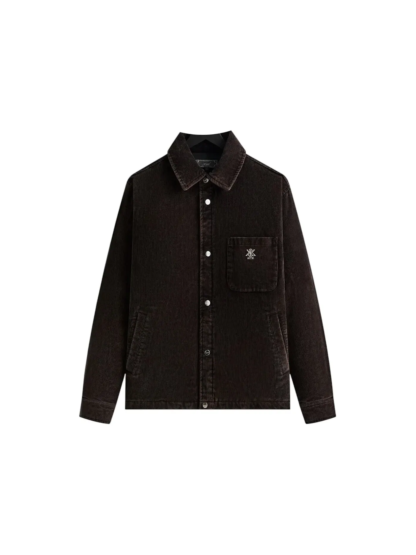 Мужская куртка-рубашка вельветовая Kith Washed Corduroy Brixton Puffed Shirt Jacket — изображение 1 из 2, чернильный