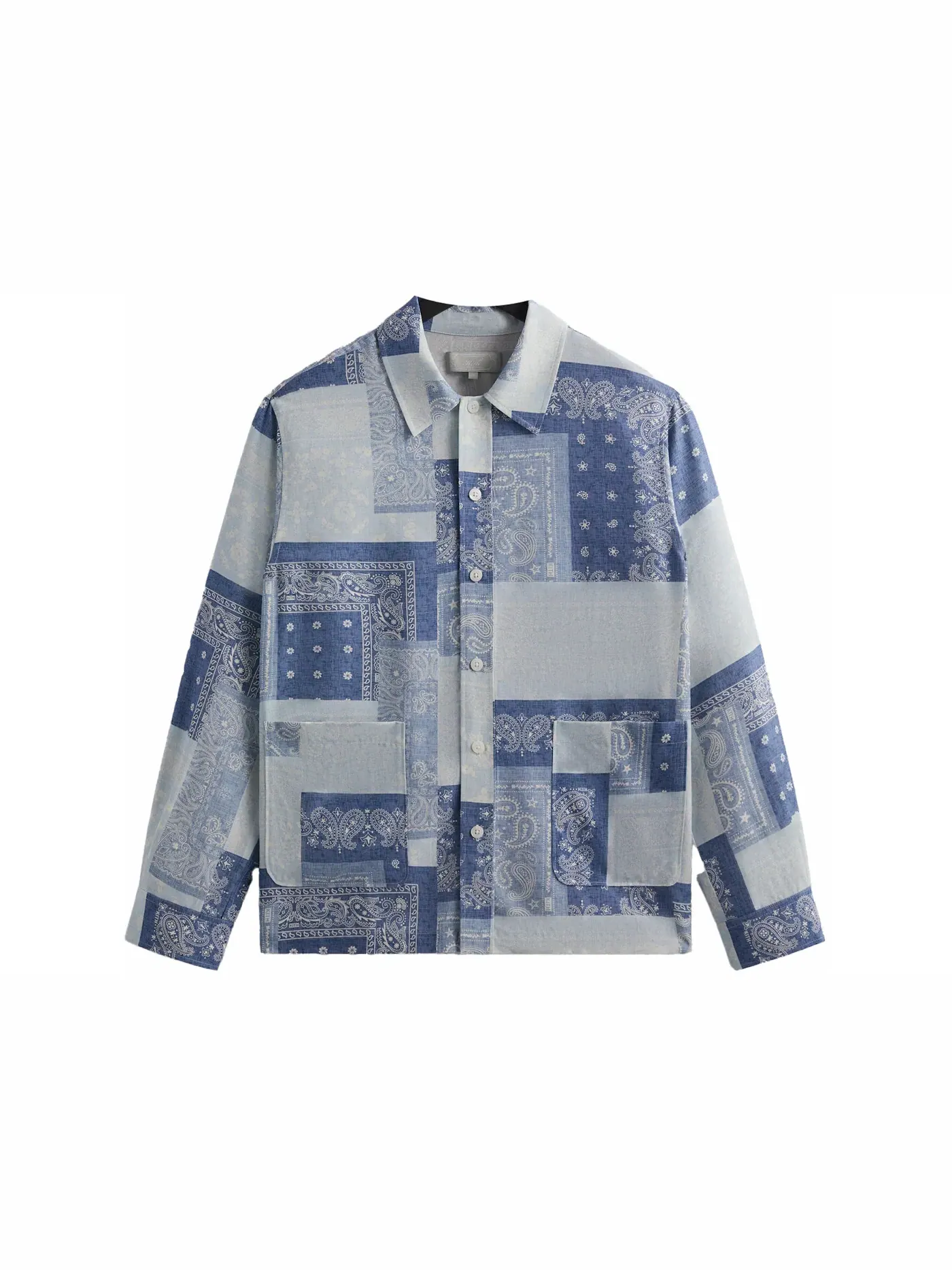 Мужская рубашка-овершерт с принтом Пейсли Overshirt Kith — изображение 1 из 3, светлый индиго