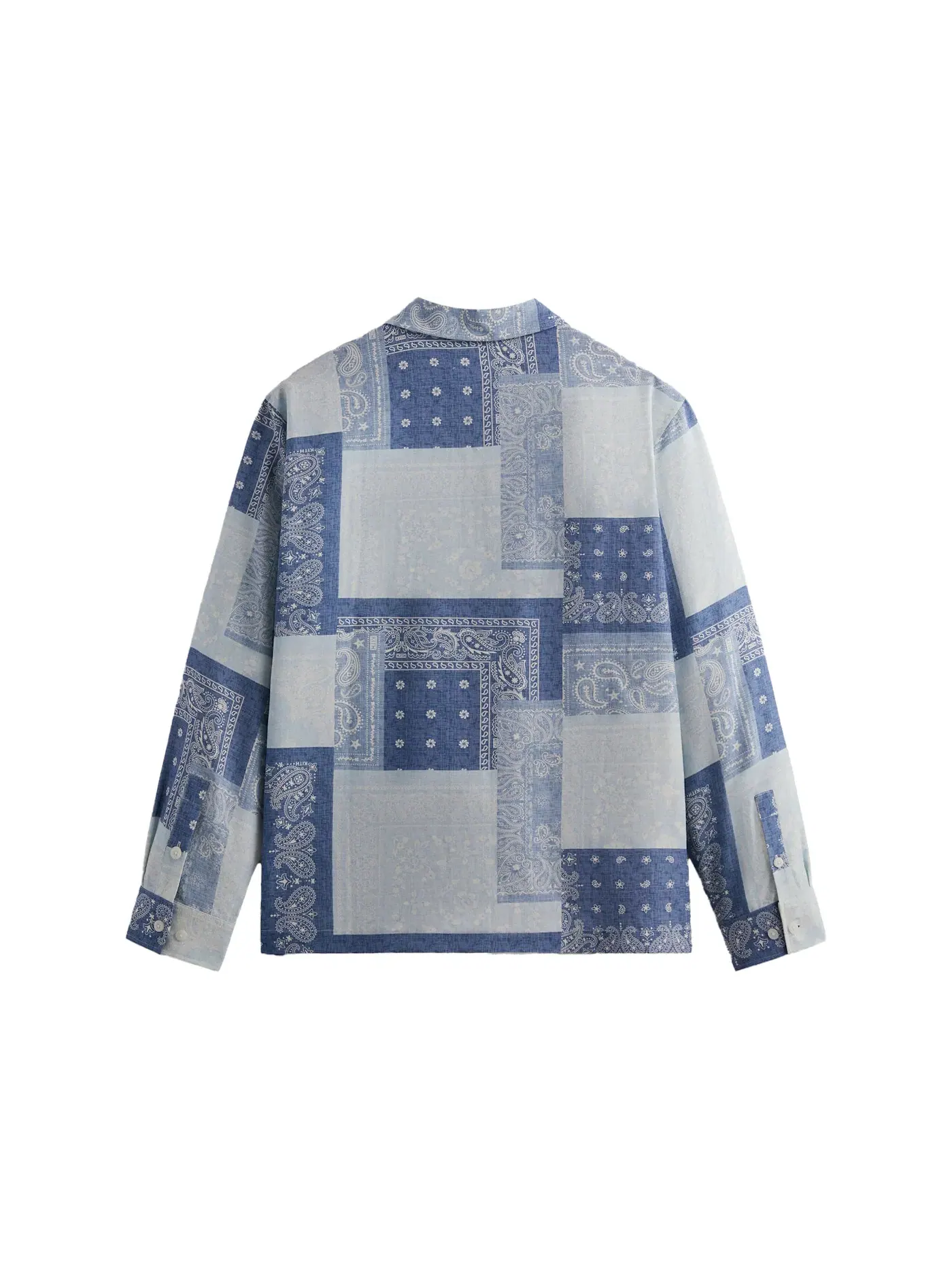 Мужская рубашка-овершерт с принтом Пейсли Overshirt Kith — изображение 2 из 3, светлый индиго