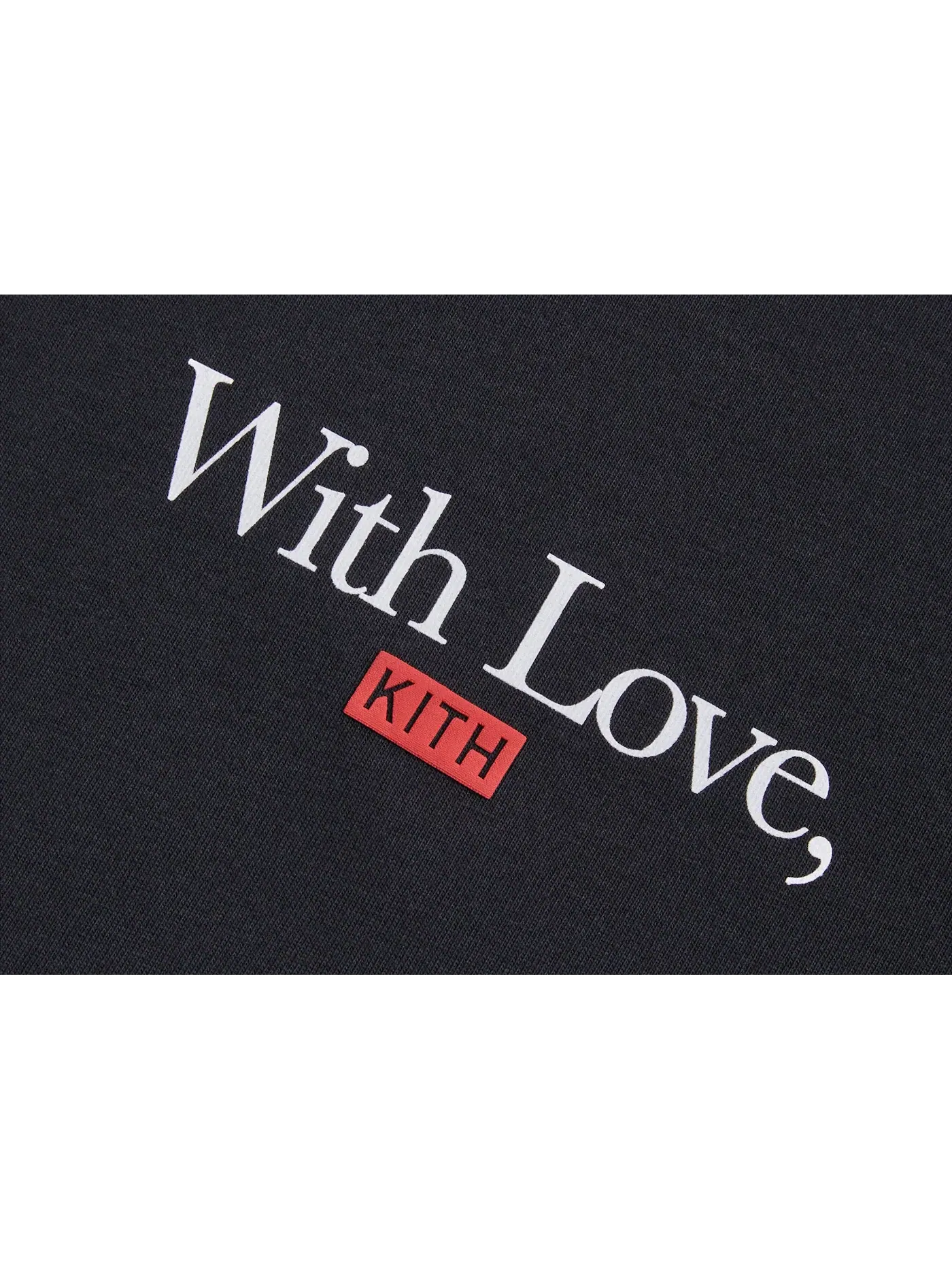 Мужская футболка с принтом Kith With Love Tee Kith — изображение 2 из 2, черный