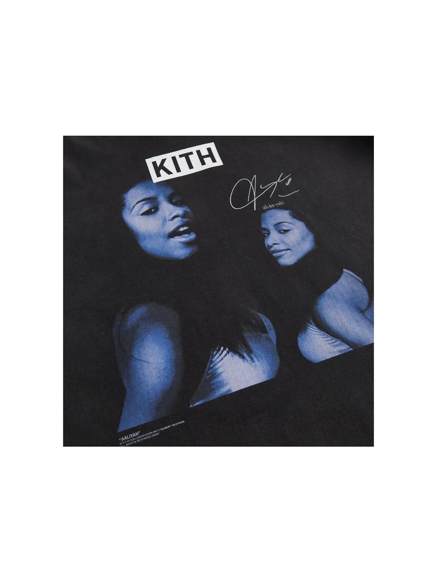 Женская футболка с принтом Kith Aaliyah Are You That Somebody Vintage Tee — изображение 3 из 3, черный