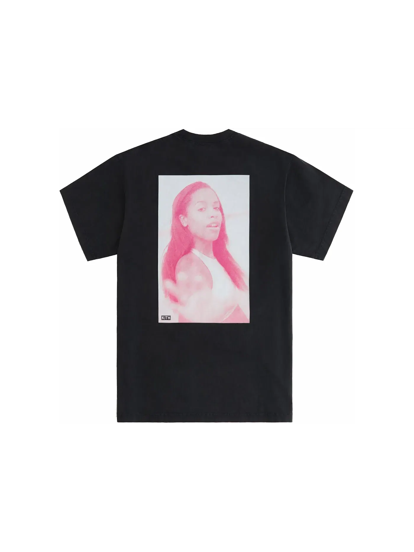 Женская футболка с принтом Kith Aaliyah Classic Logo Vintage Tee — изображение 2 из 3, черный
