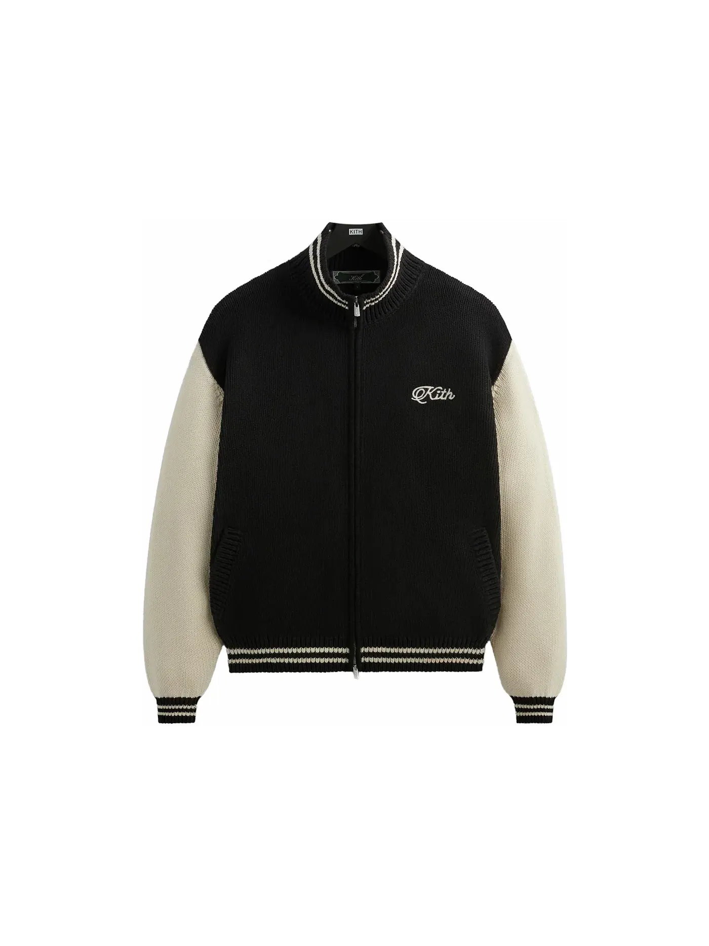 Мужской свитшот с полной молнией Wyona Full-Zip Varsity Kith — изображение 2 из 2, черный