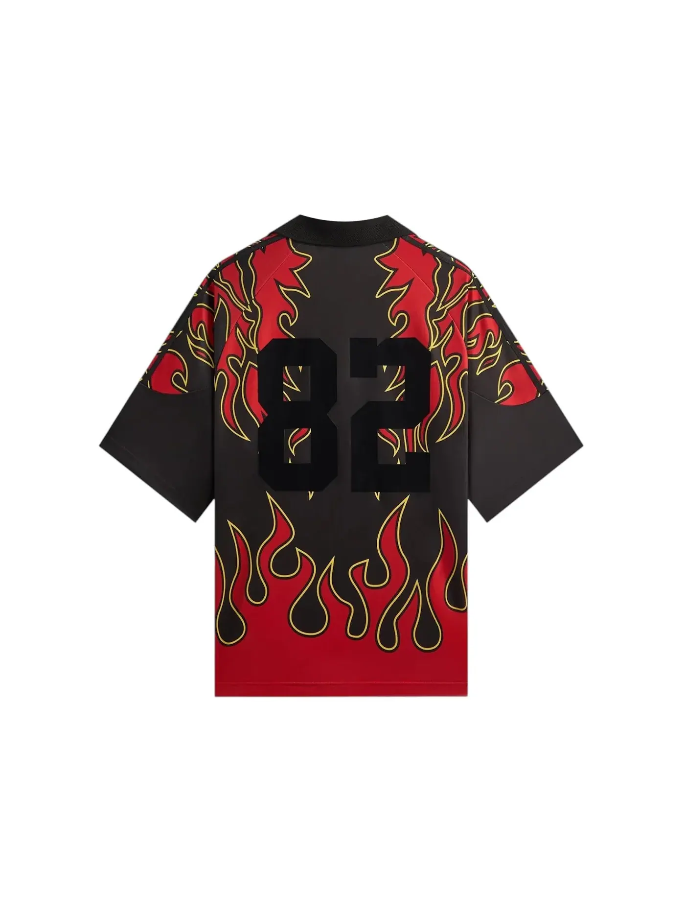 Мужская футбольная джерси с принтом Kith x Adidas Football Flame Jersey — изображение 2 из 2, черный